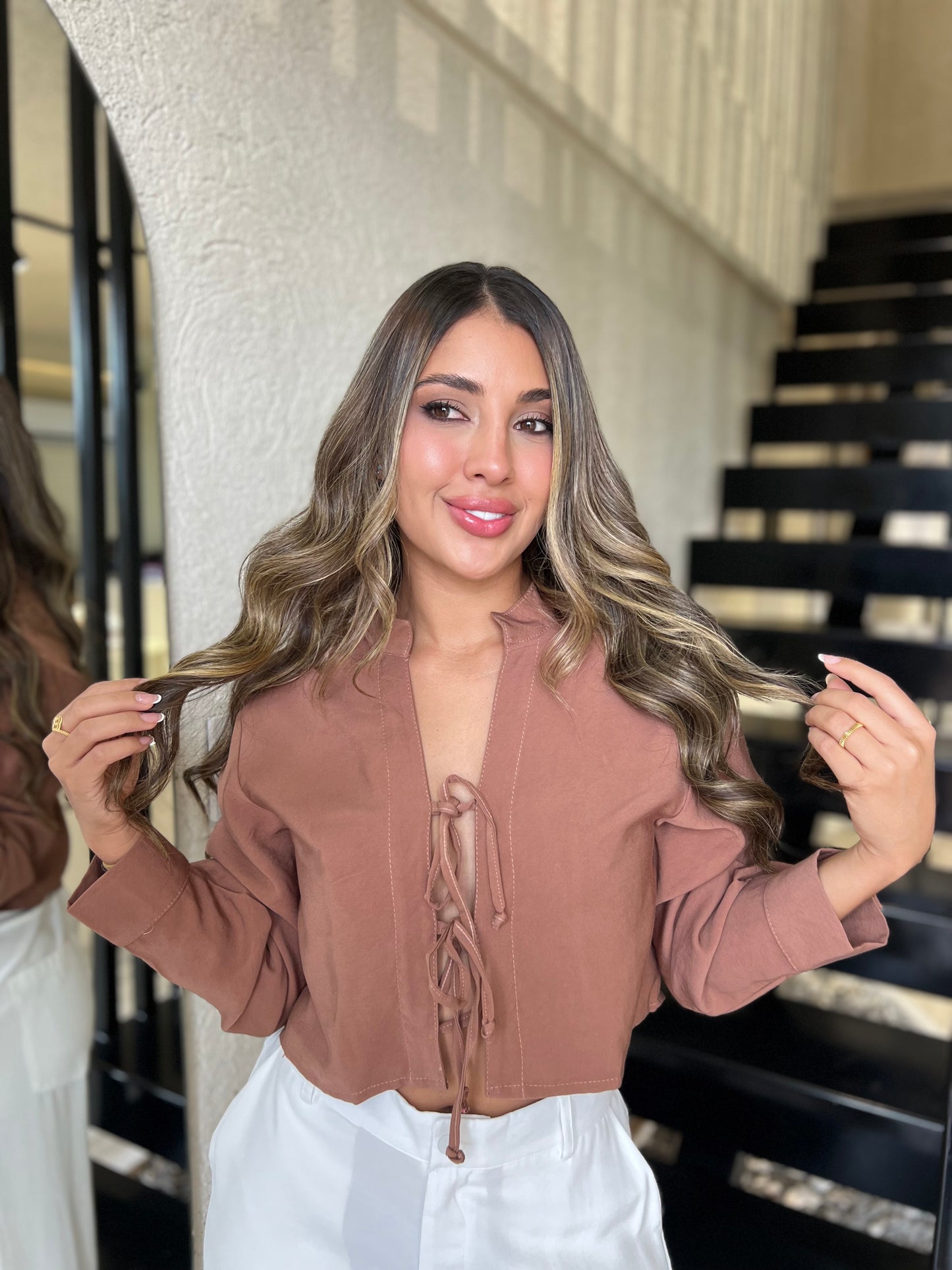 Blusa Amahia Café