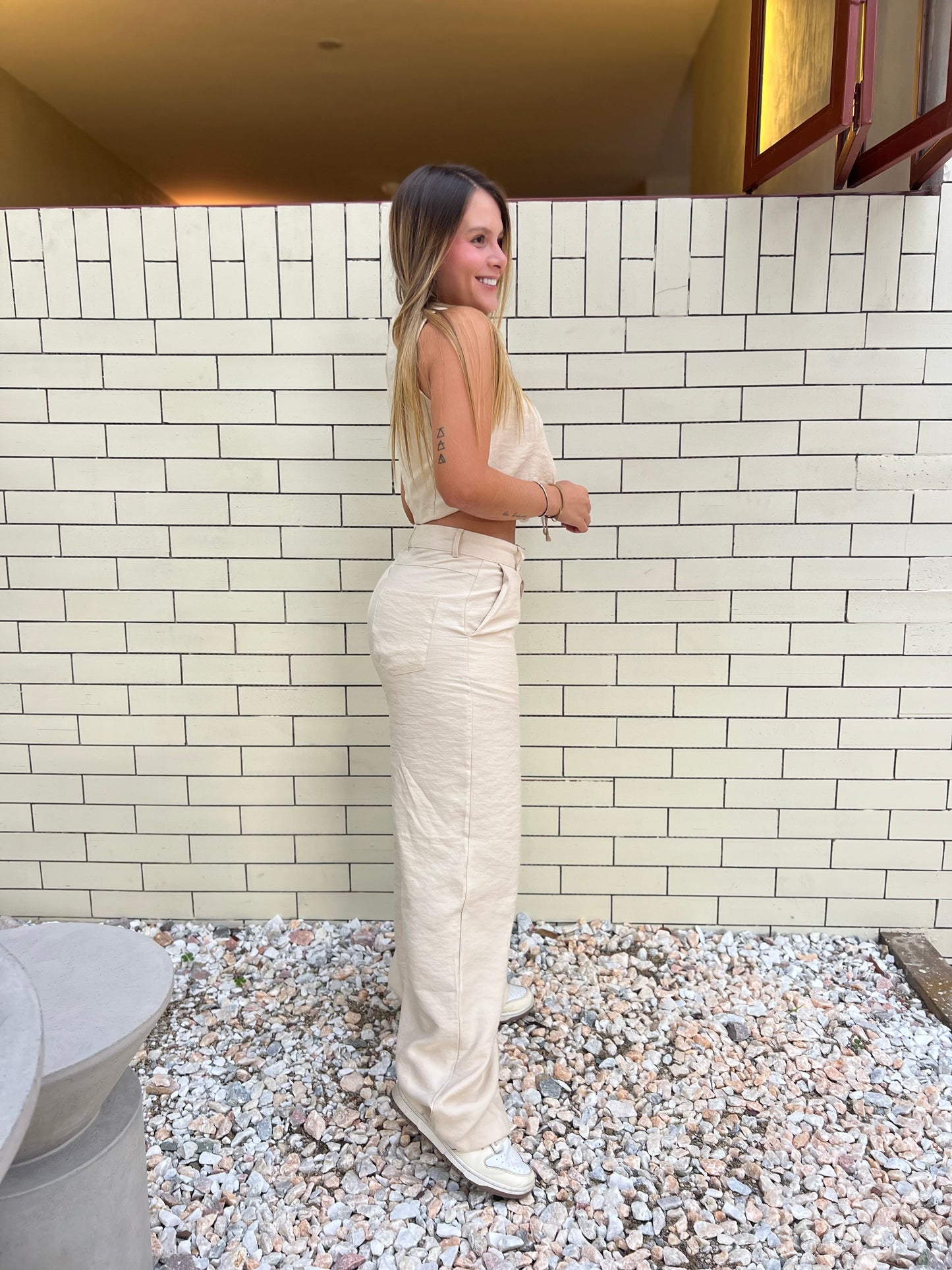Pantalón Alexa Crema