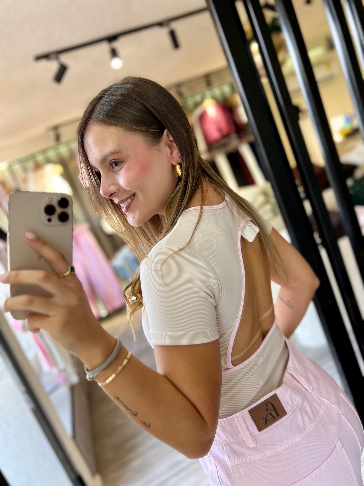 Body Manga Corta Verona Nude-Rosa