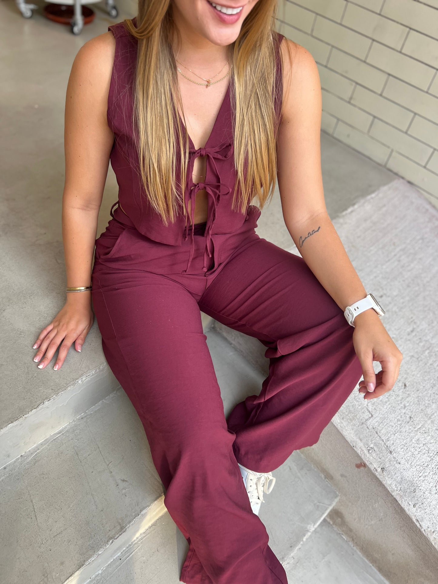 Pantalón Alexa Vinotinto