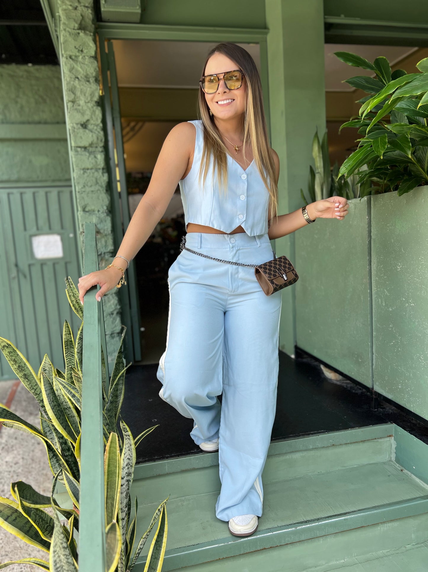 Pantalón Olivia Celeste