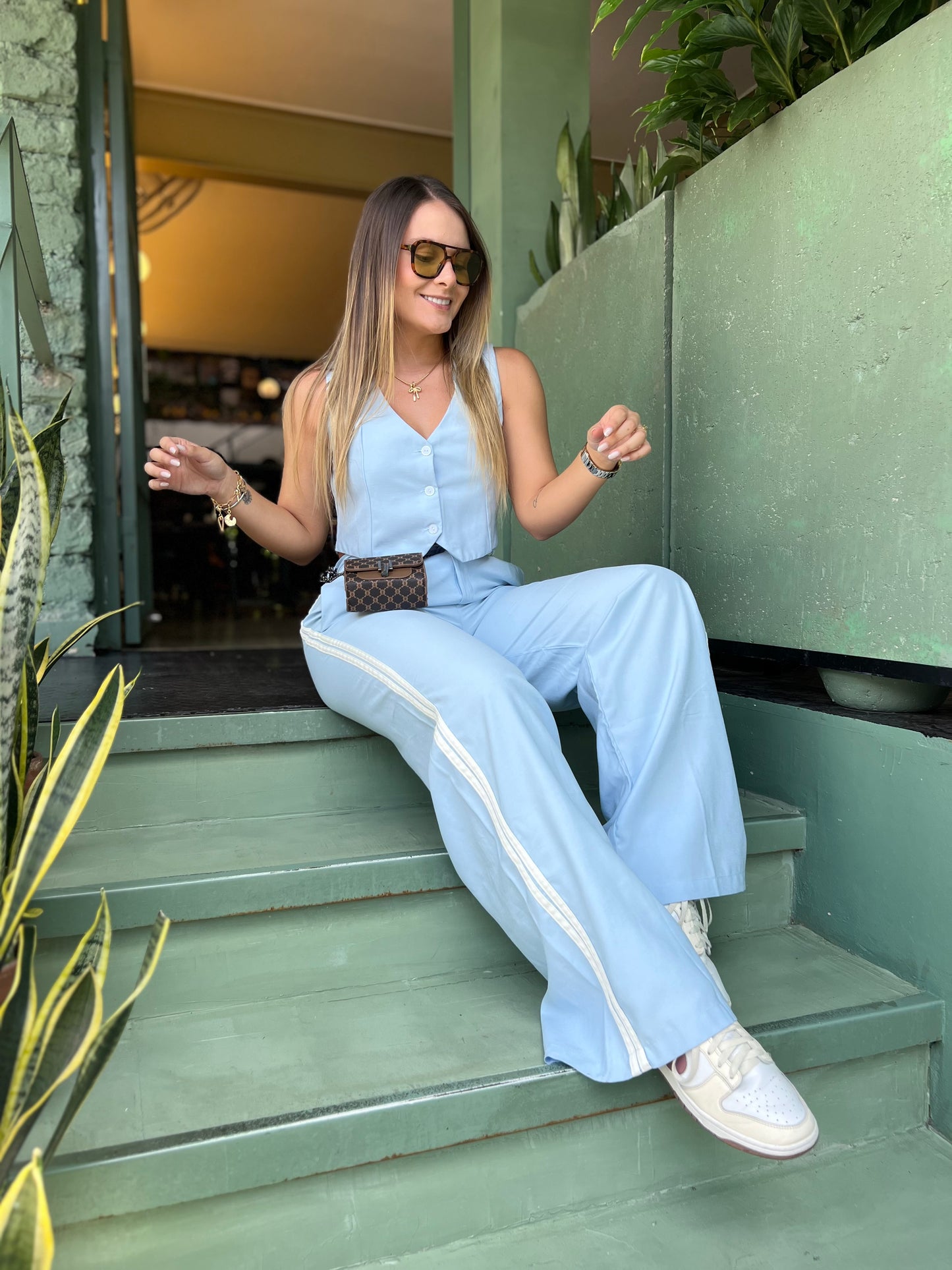 Chaleco Nola Celeste