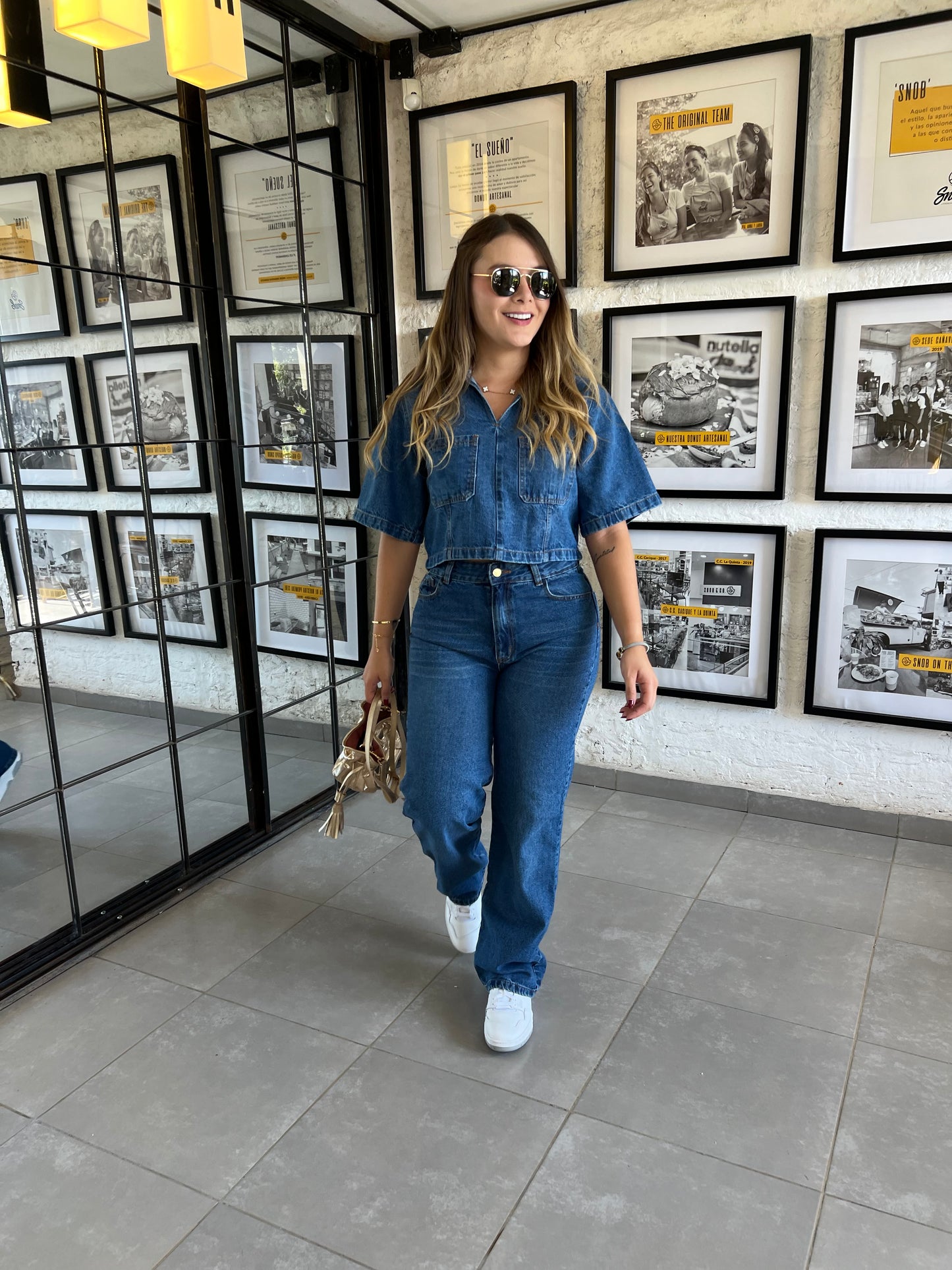 Blusa Amelia Denim Medio