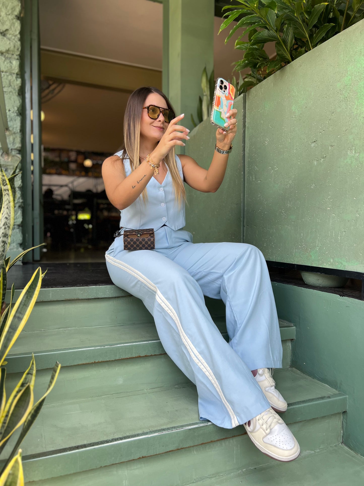 Pantalón Olivia Celeste