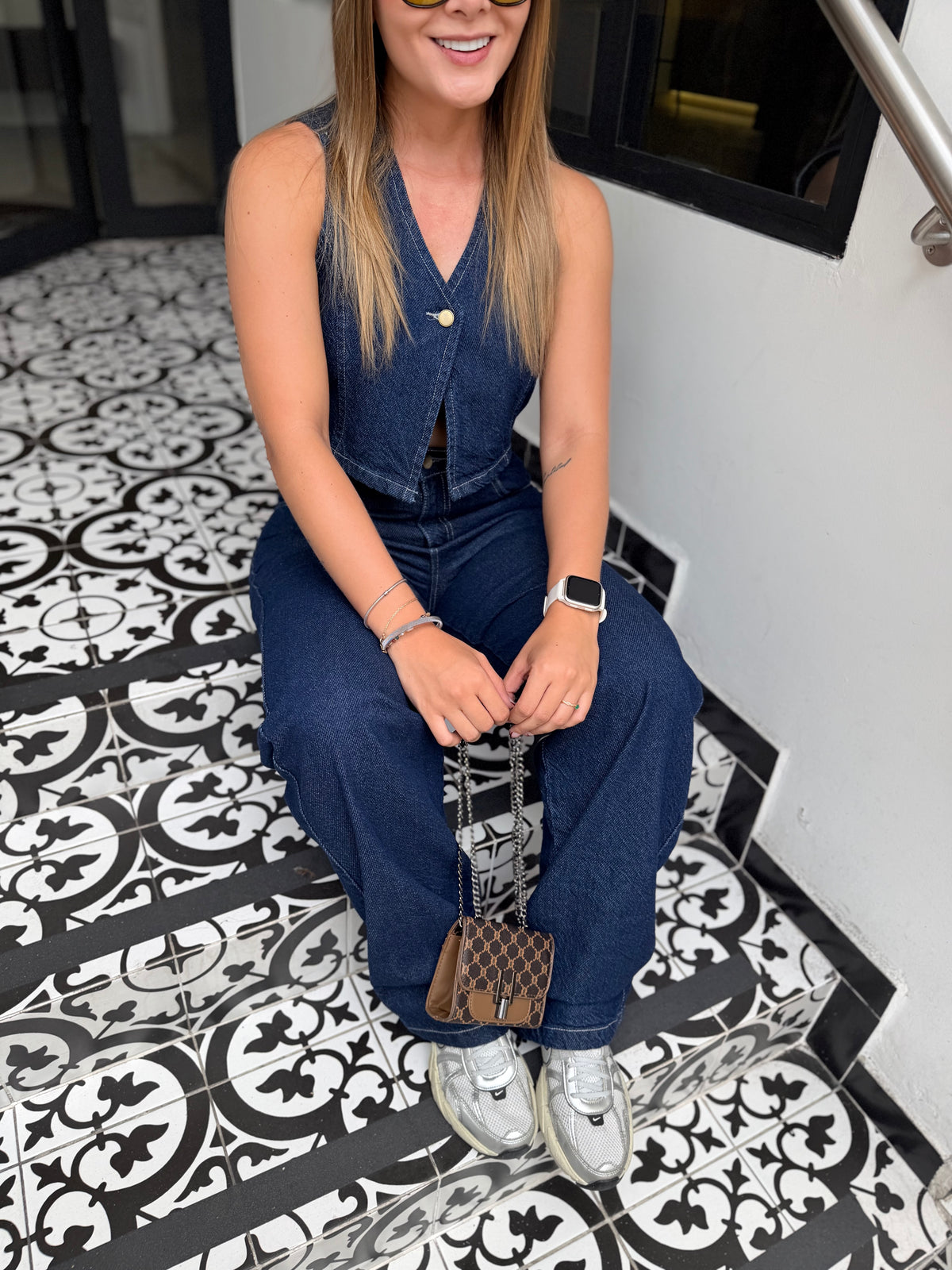 Top Denver Denim Oscuro