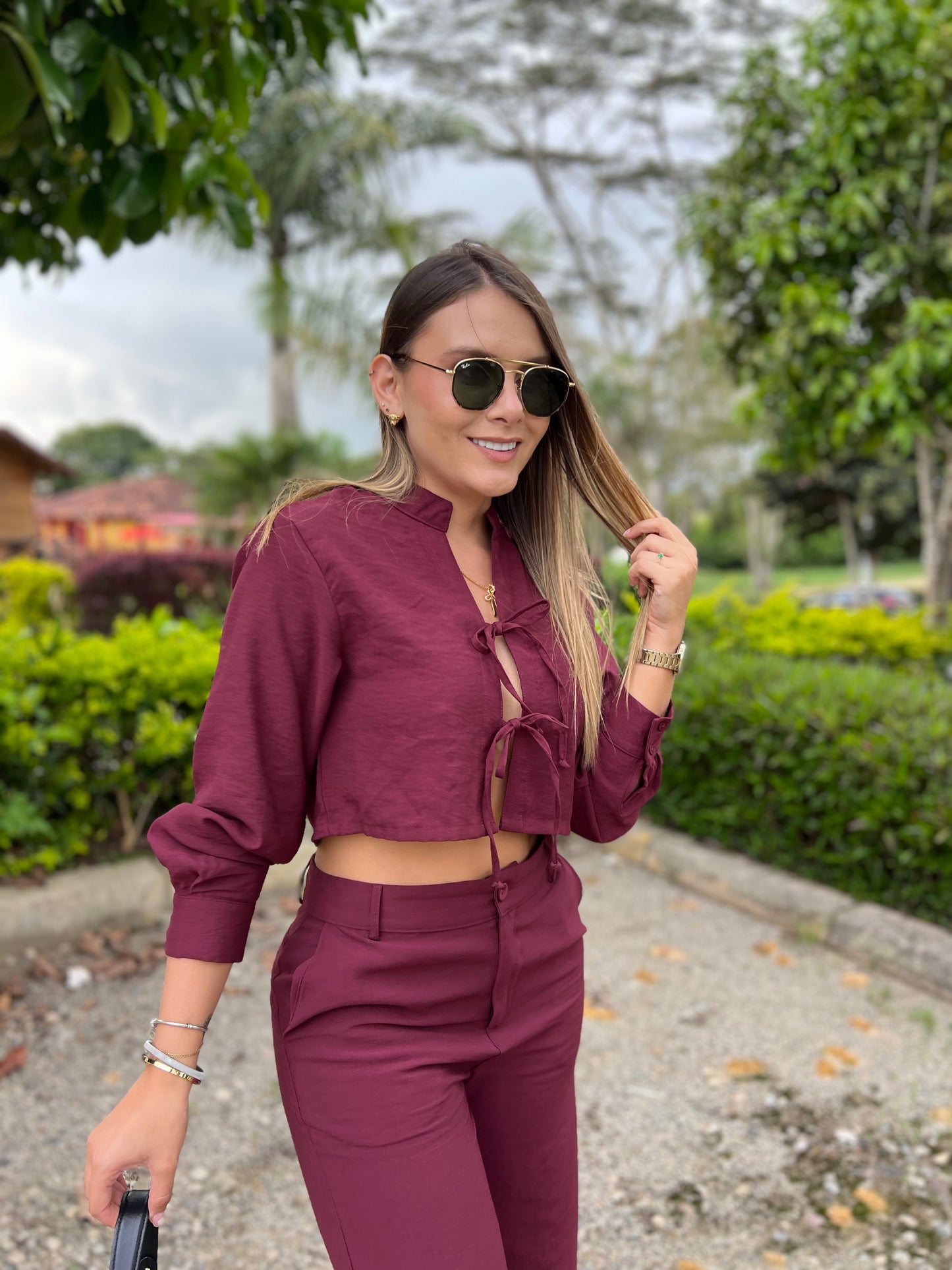 Blusa Amahia Vinotinto