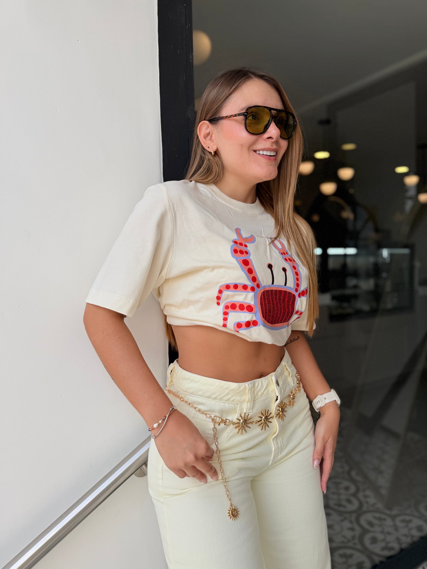 Camiseta Crema Cangrejo