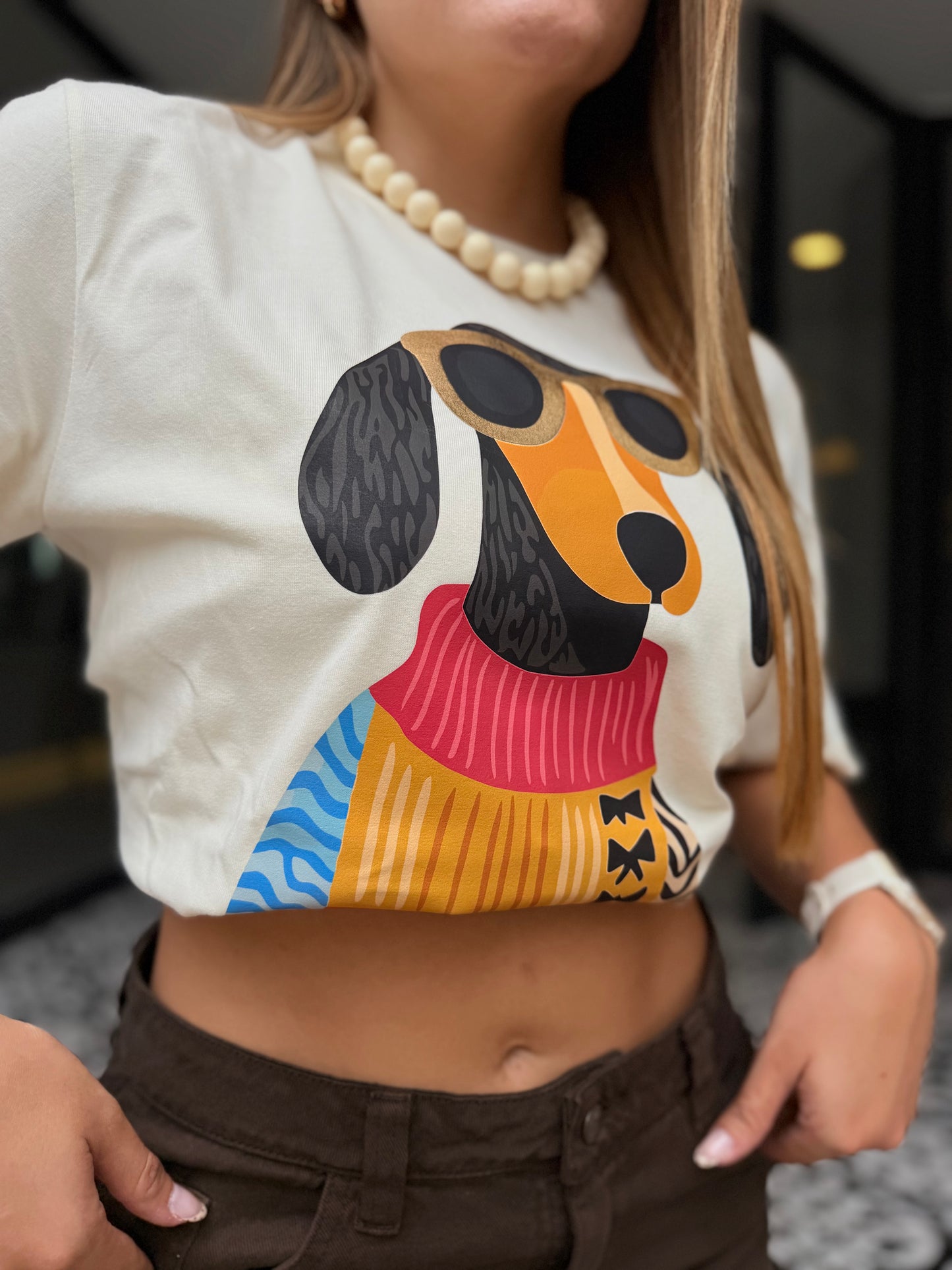Camiseta Crema Perro