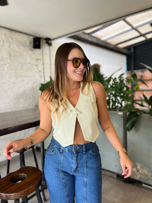 Top Emily Denim Verde