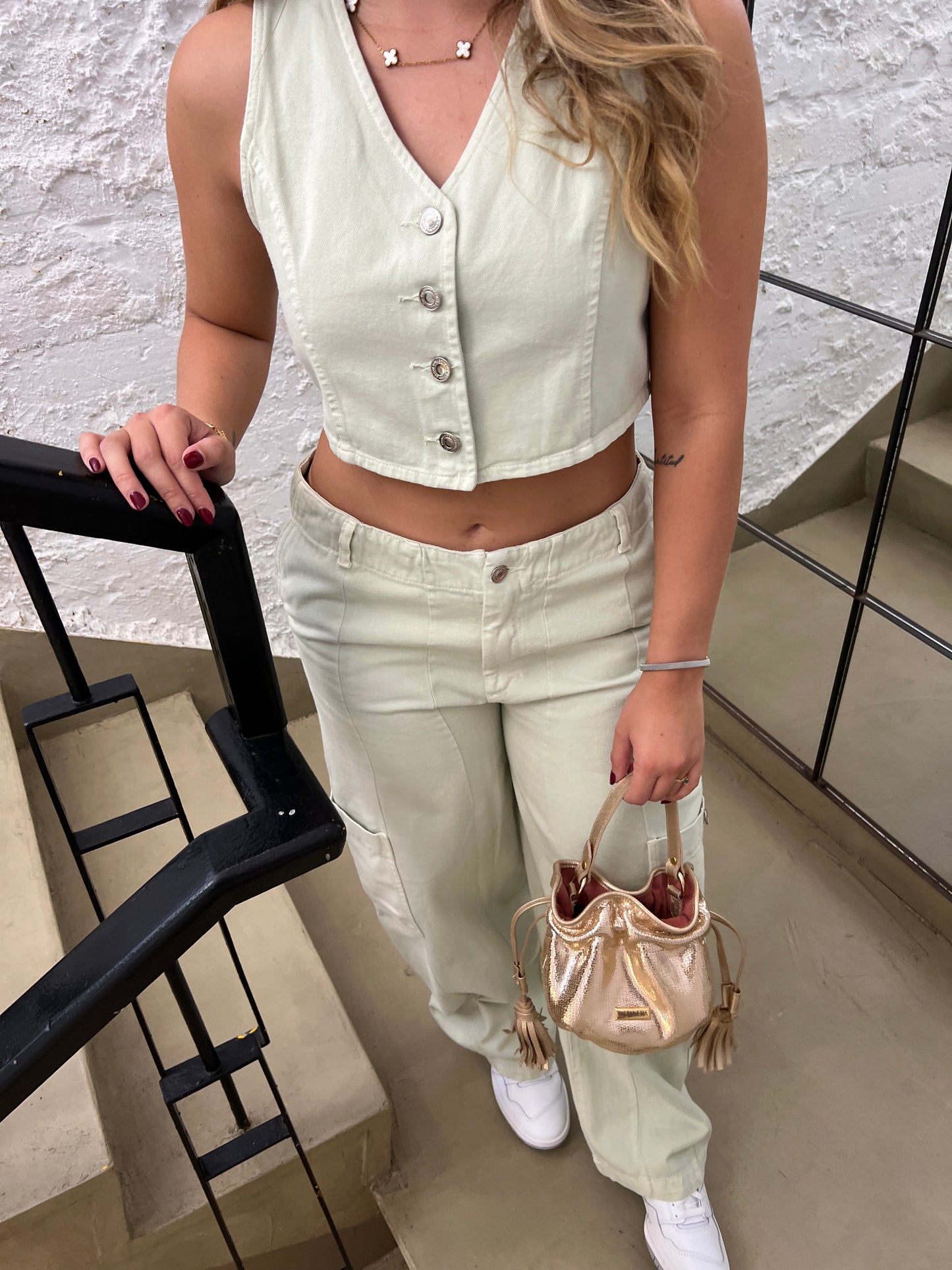 Top Boulan Denim Verde