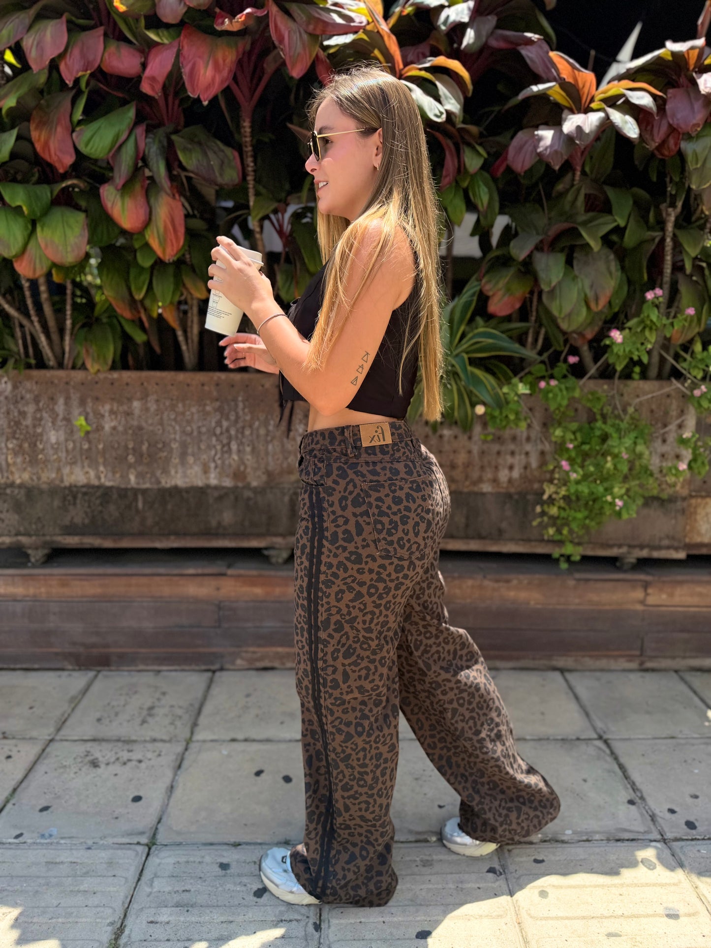 Jean Print Gadel Cafe-Negro