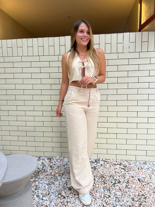 Pantalón Alexa Crema