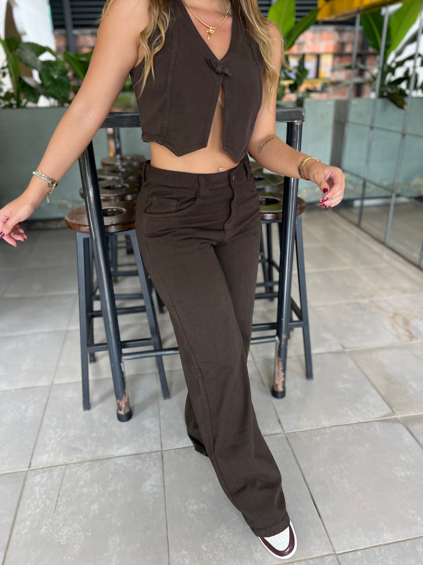 Top Emily Denim Cafe