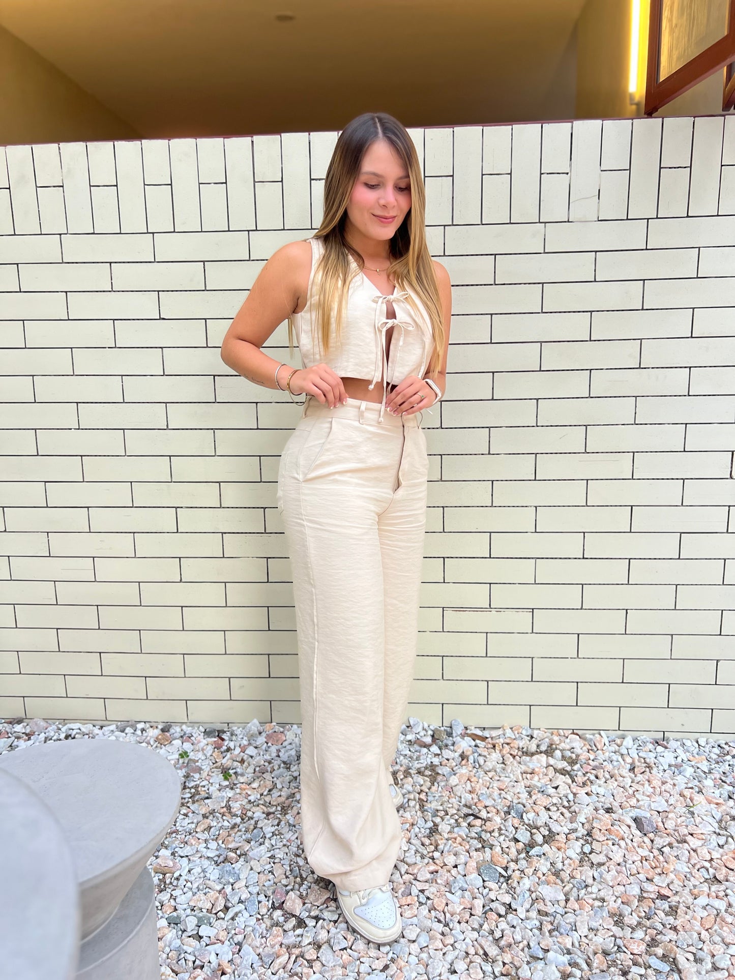 Top Anika Crema
