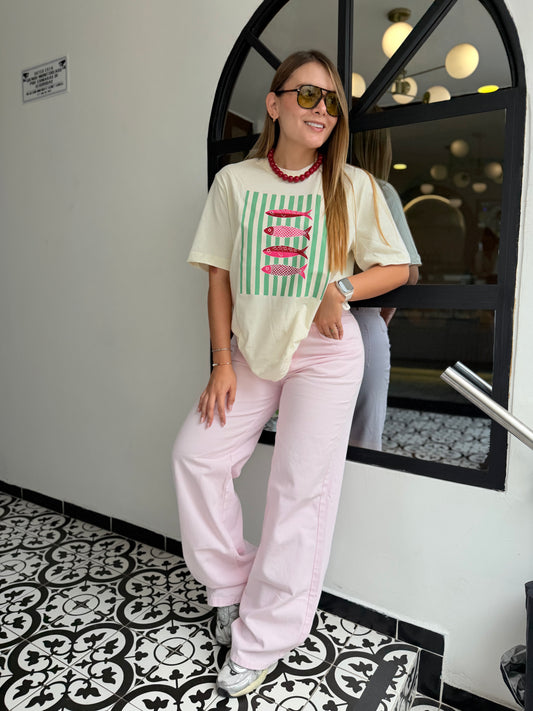 Camiseta Crema Pez