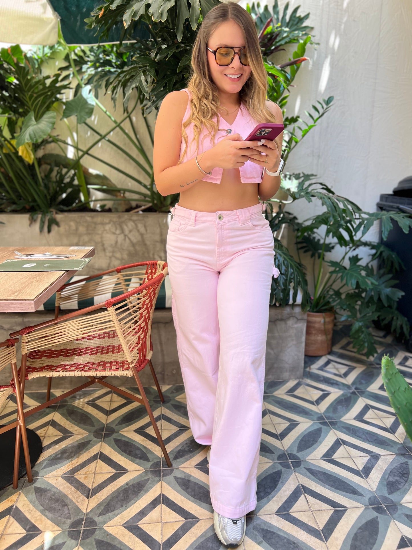 Pantalón Luna Rosa pastel