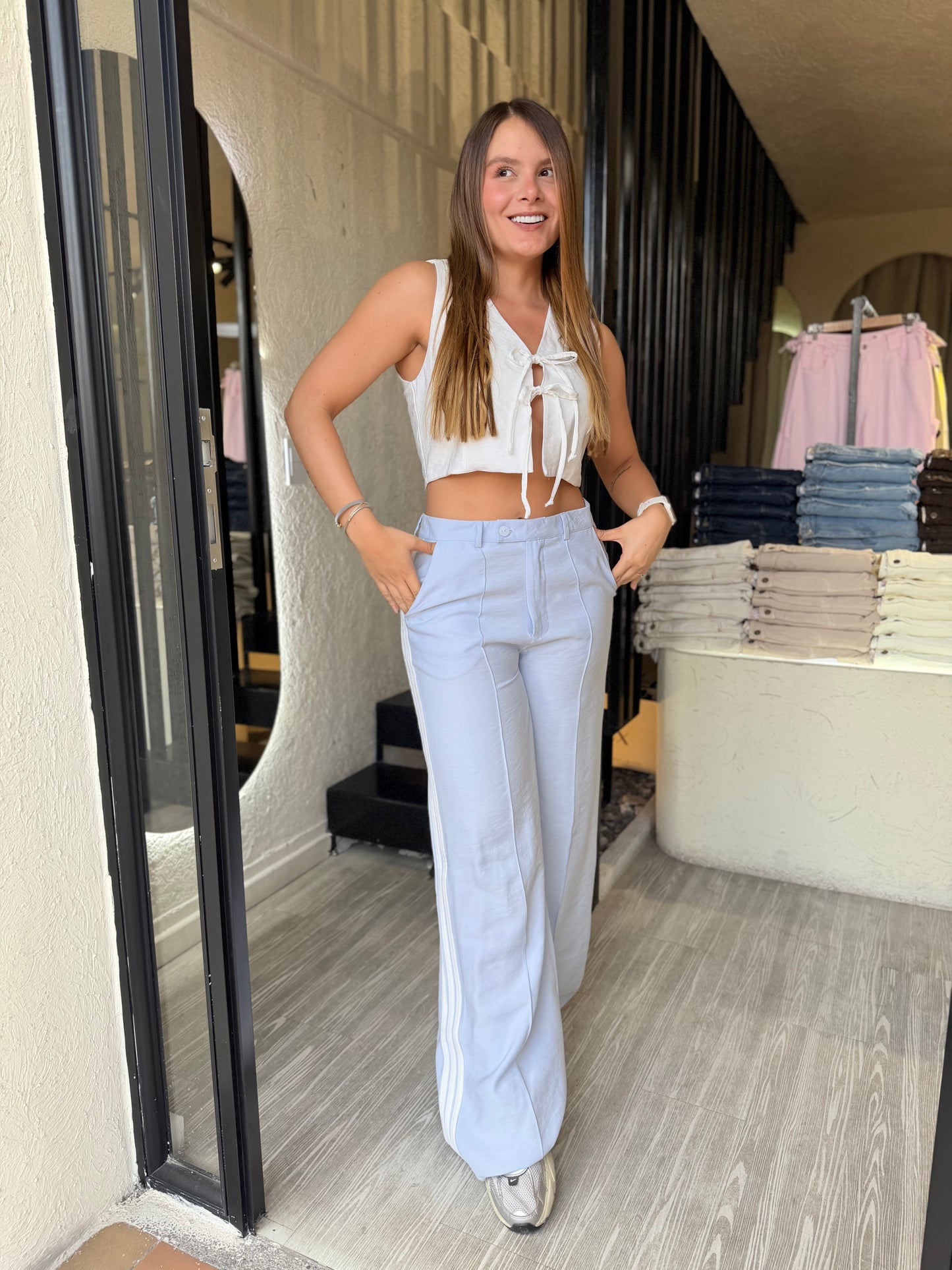 Pantalón Olivia Celeste