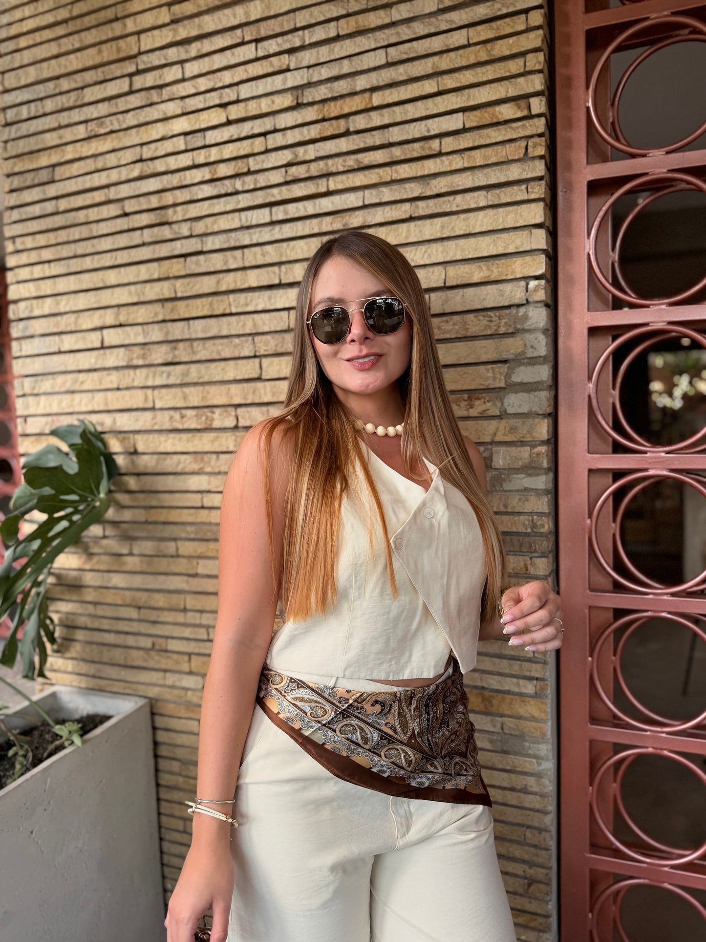 Blusa Grecia Crema