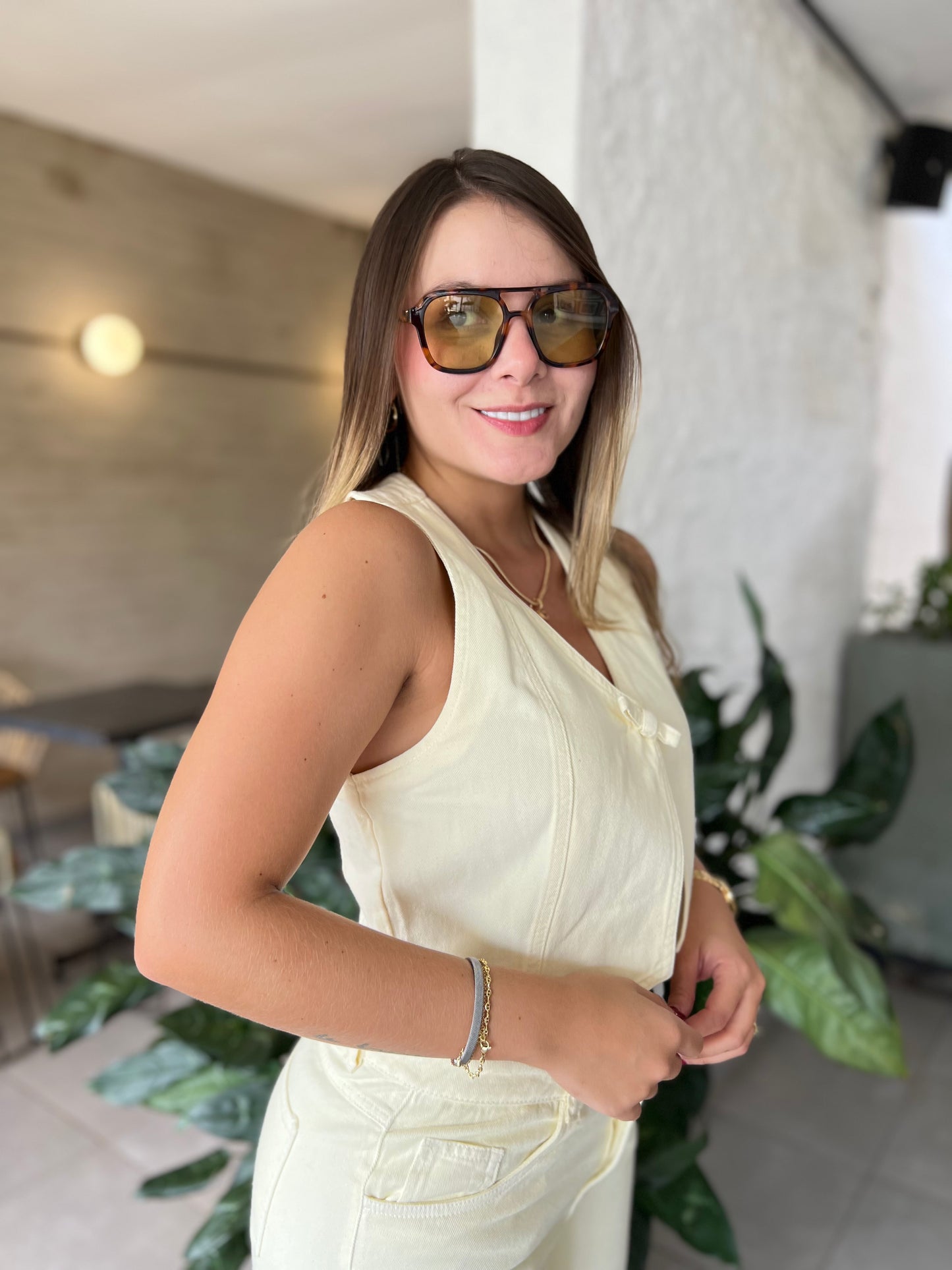 Top Emily Denim Amarillo