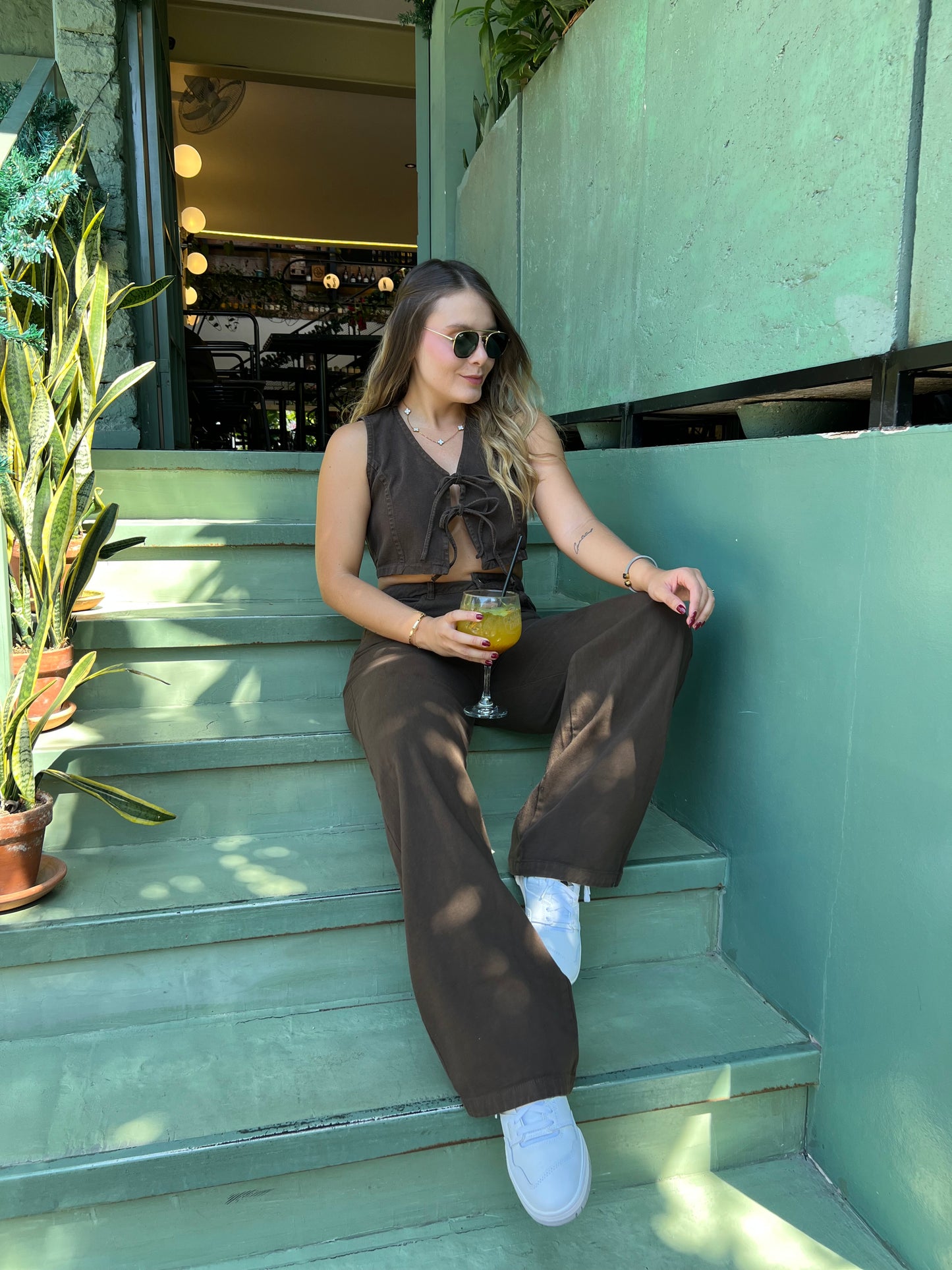 Top Melvi Denim Café