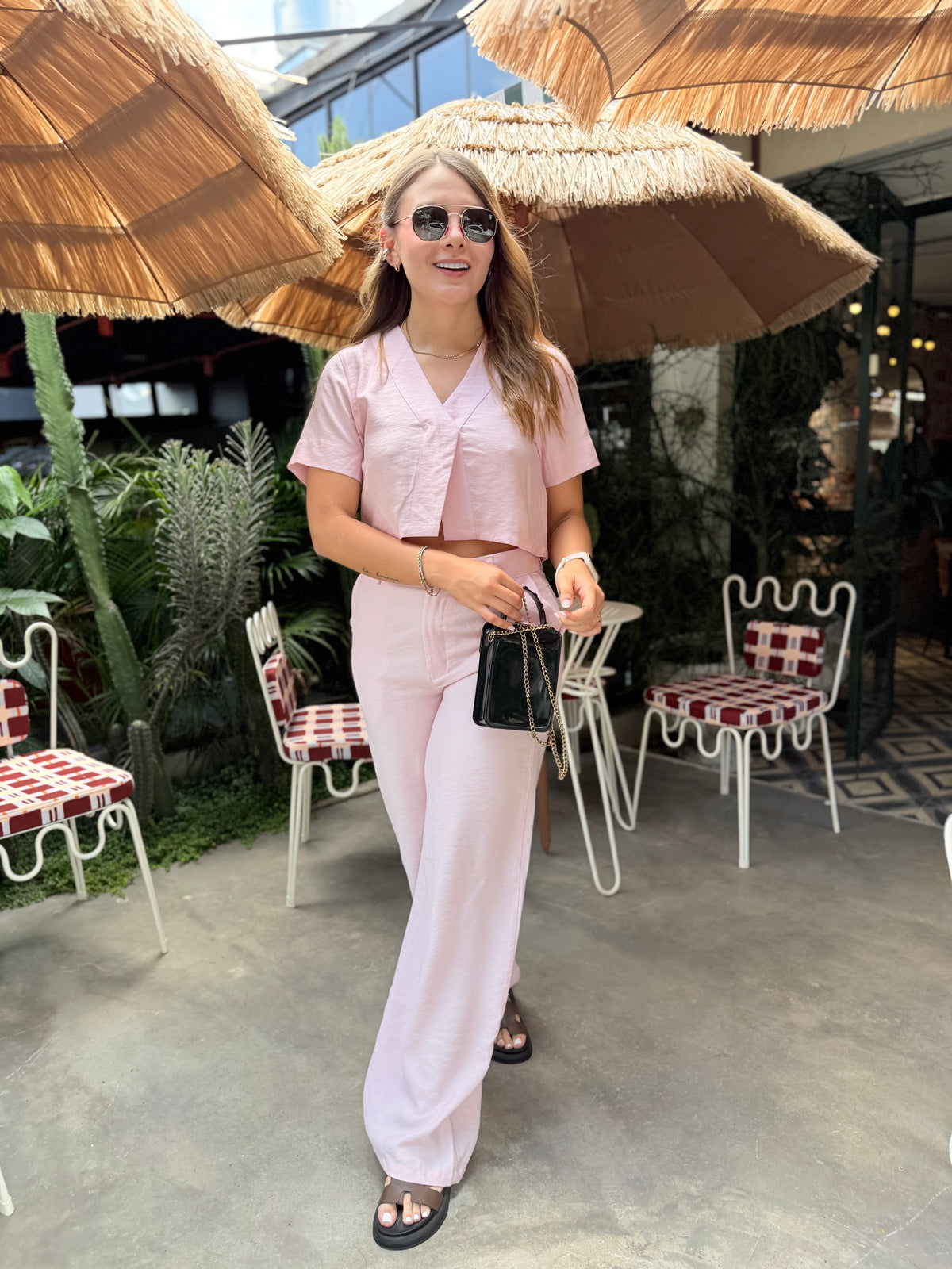 Blusa Tara Blanco Rosado