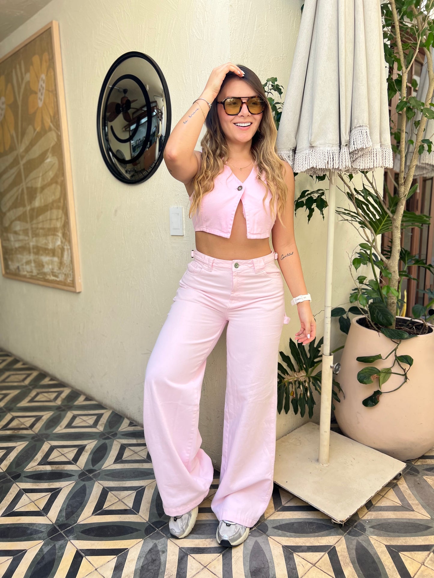 Pantalón Luna Rosa pastel