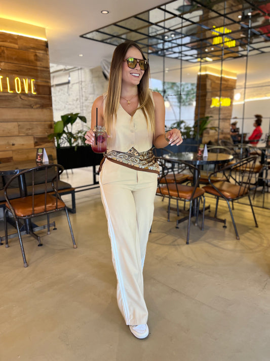 Pantalón Olivia Crema