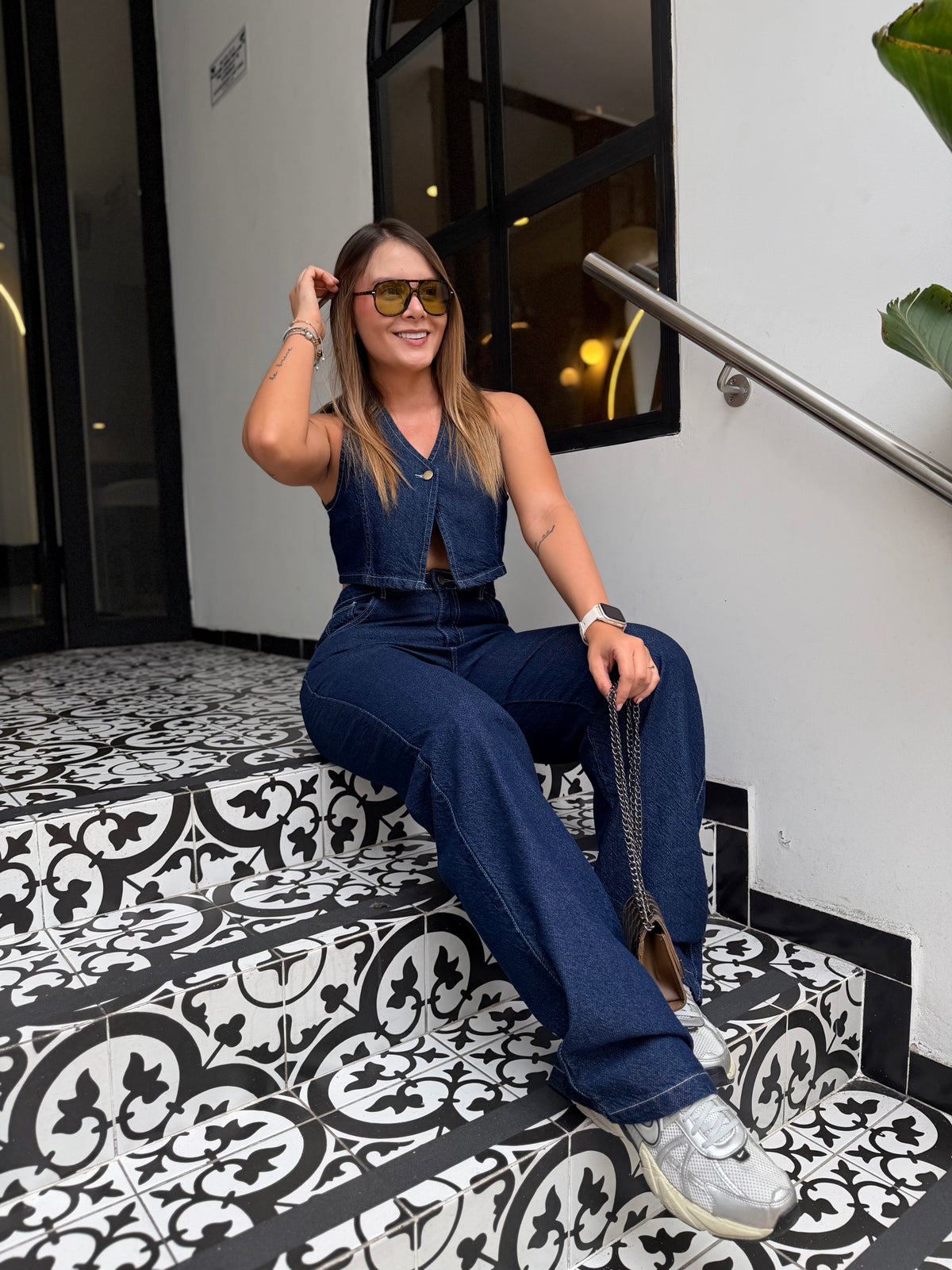 Top Denver Denim Oscuro