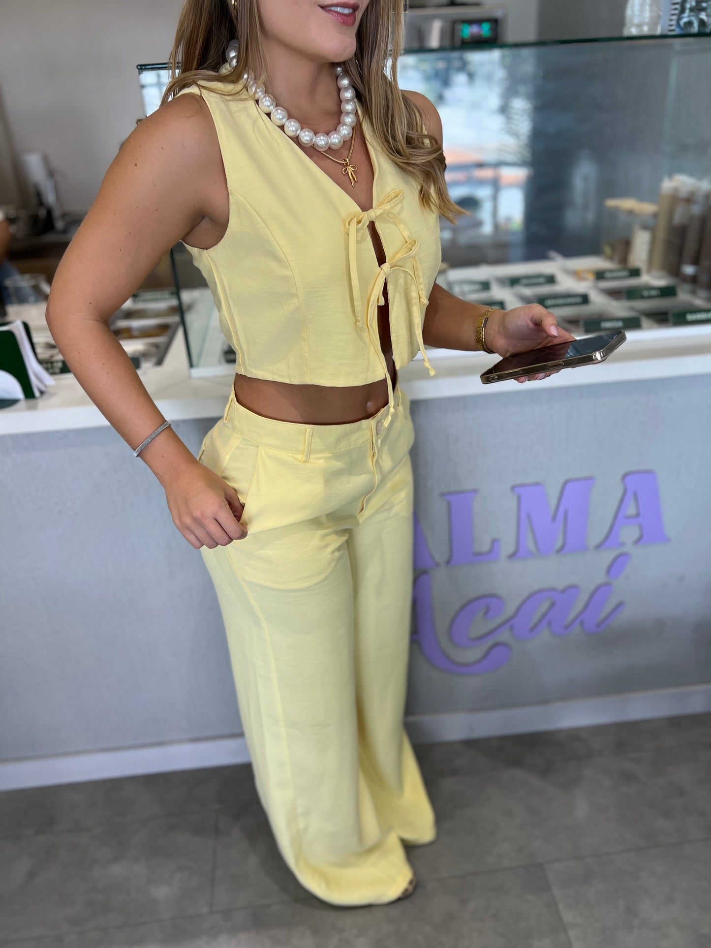 Pantalón Alexa Amarillo