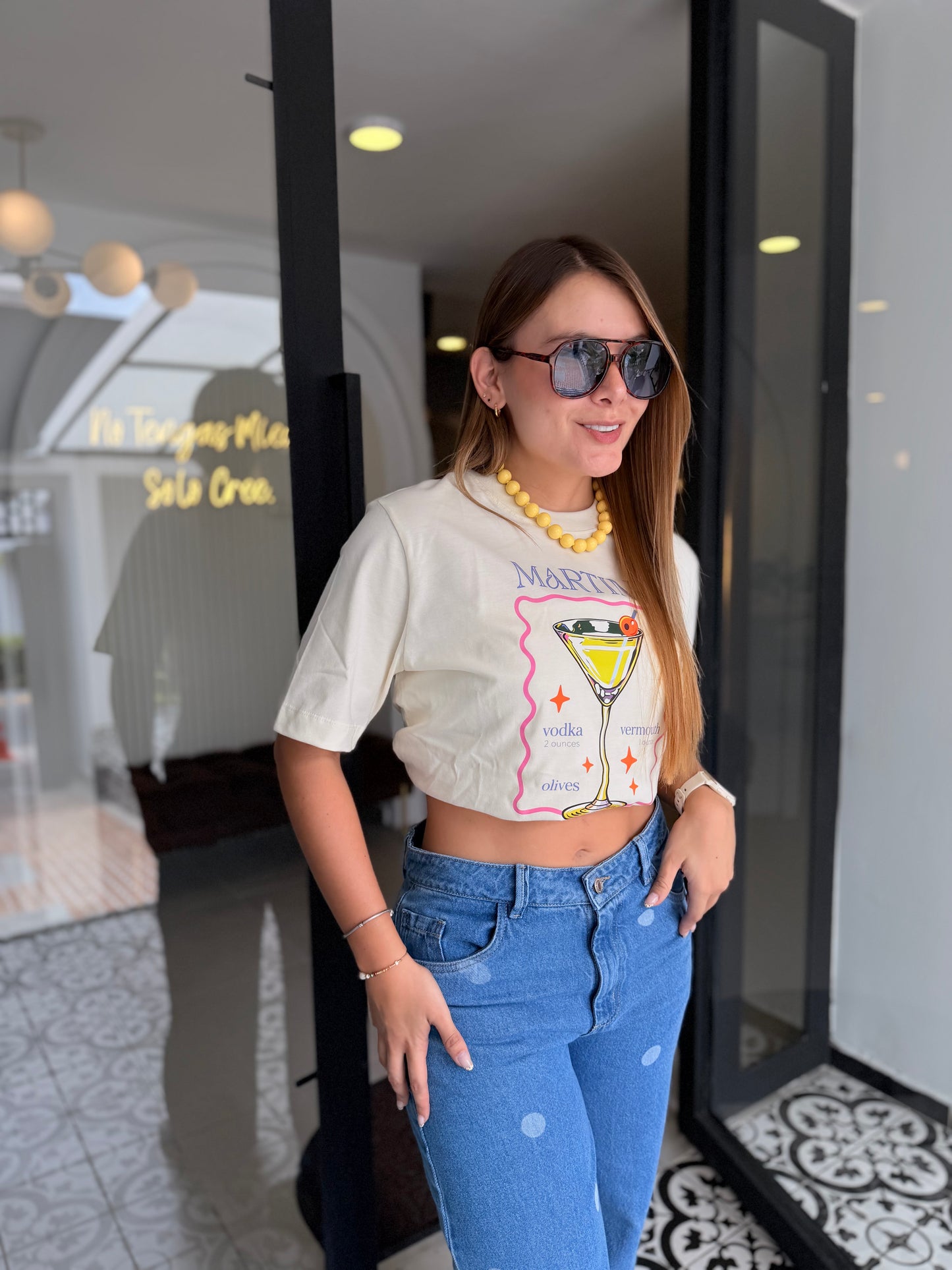 Camiseta Crema Martini