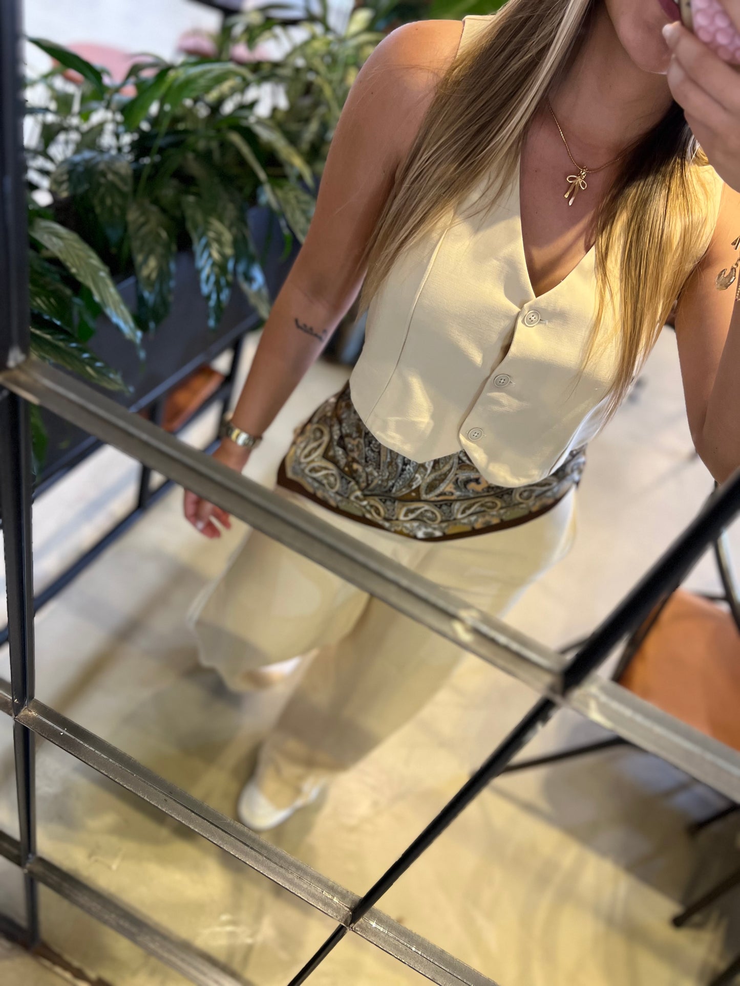 Pantalón Olivia Crema
