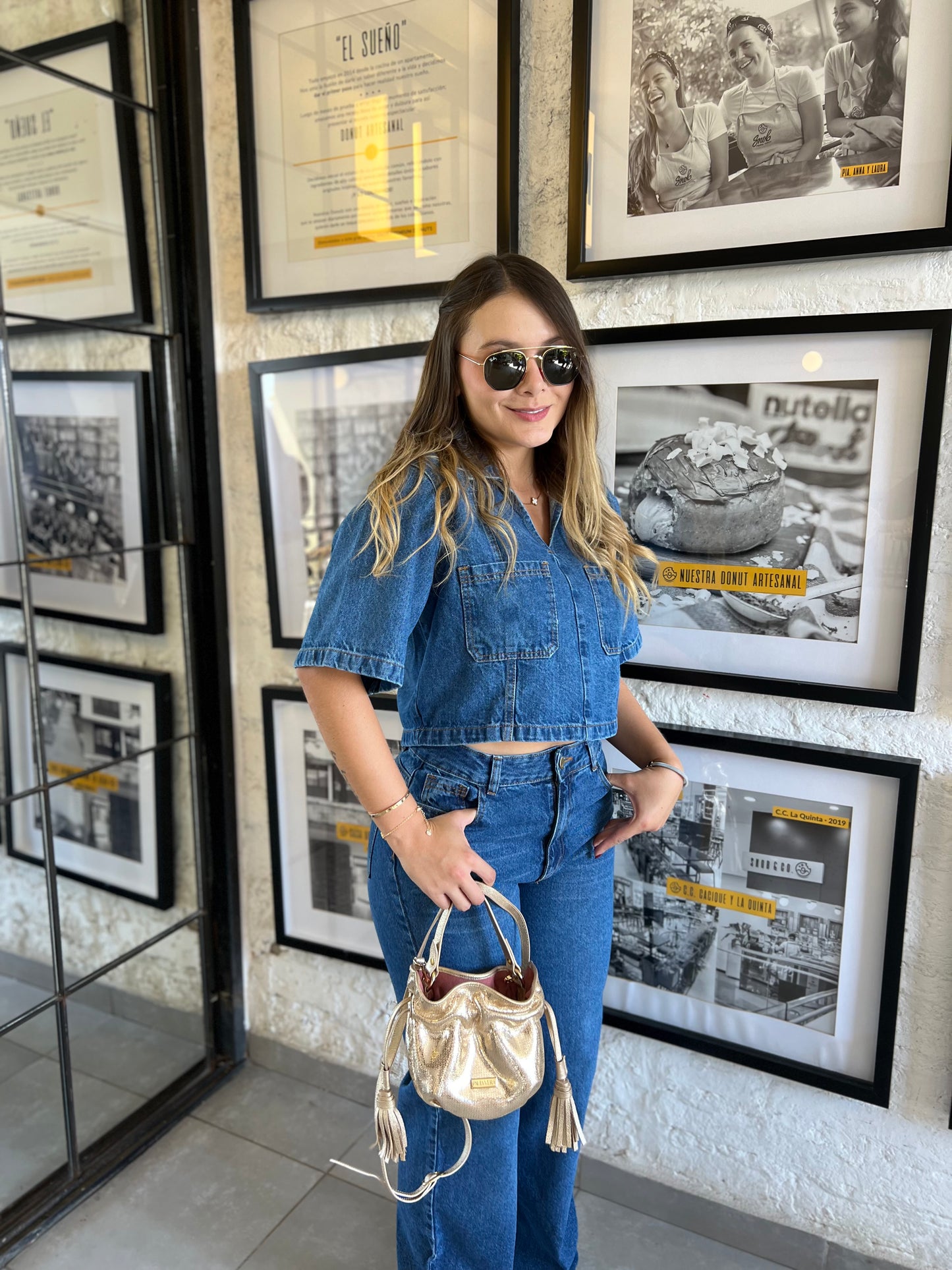 Blusa Amelia Denim Medio