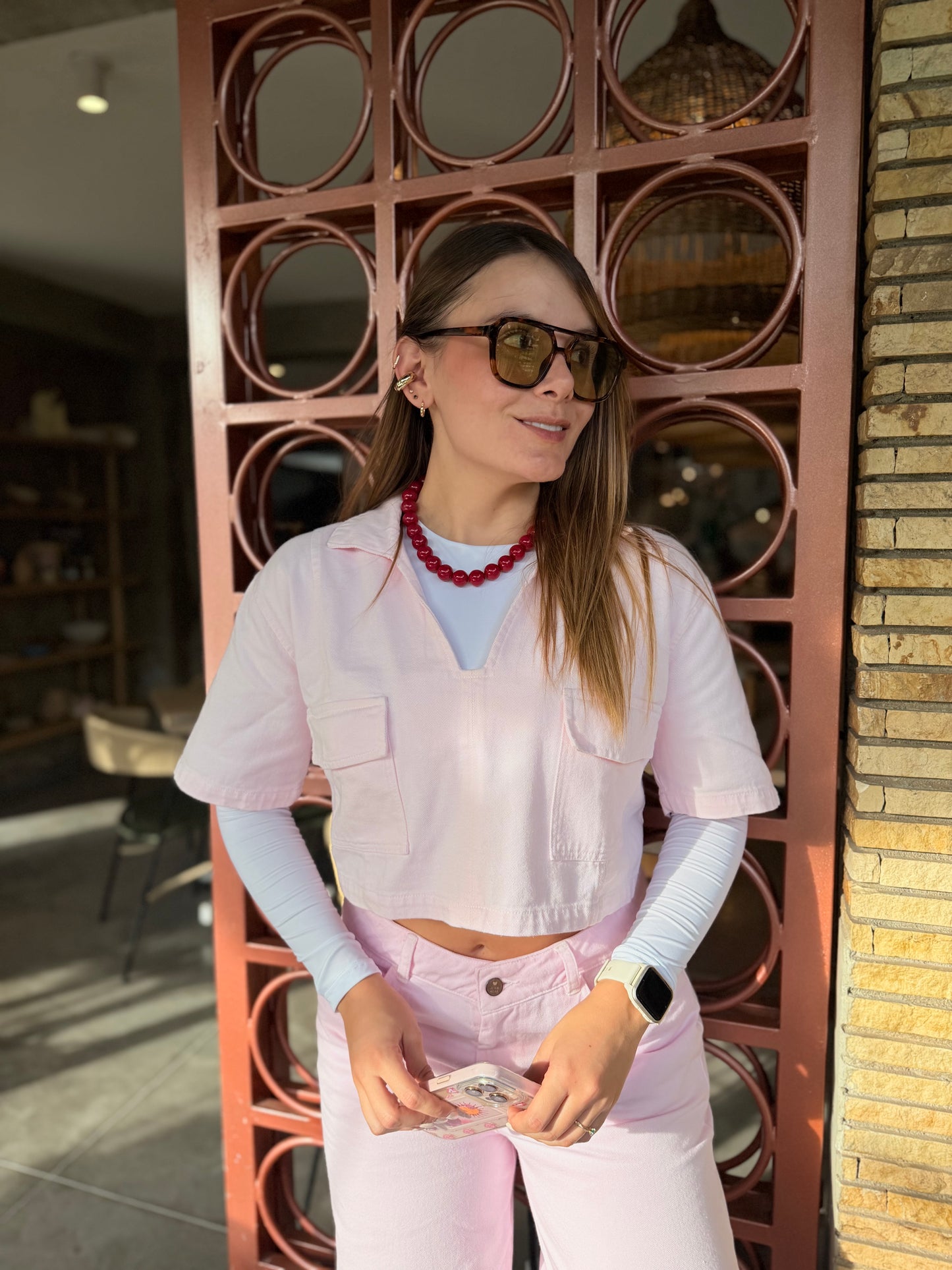 Blusa Barbara Rosado