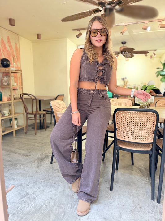 Top Melvi Denim Cafe