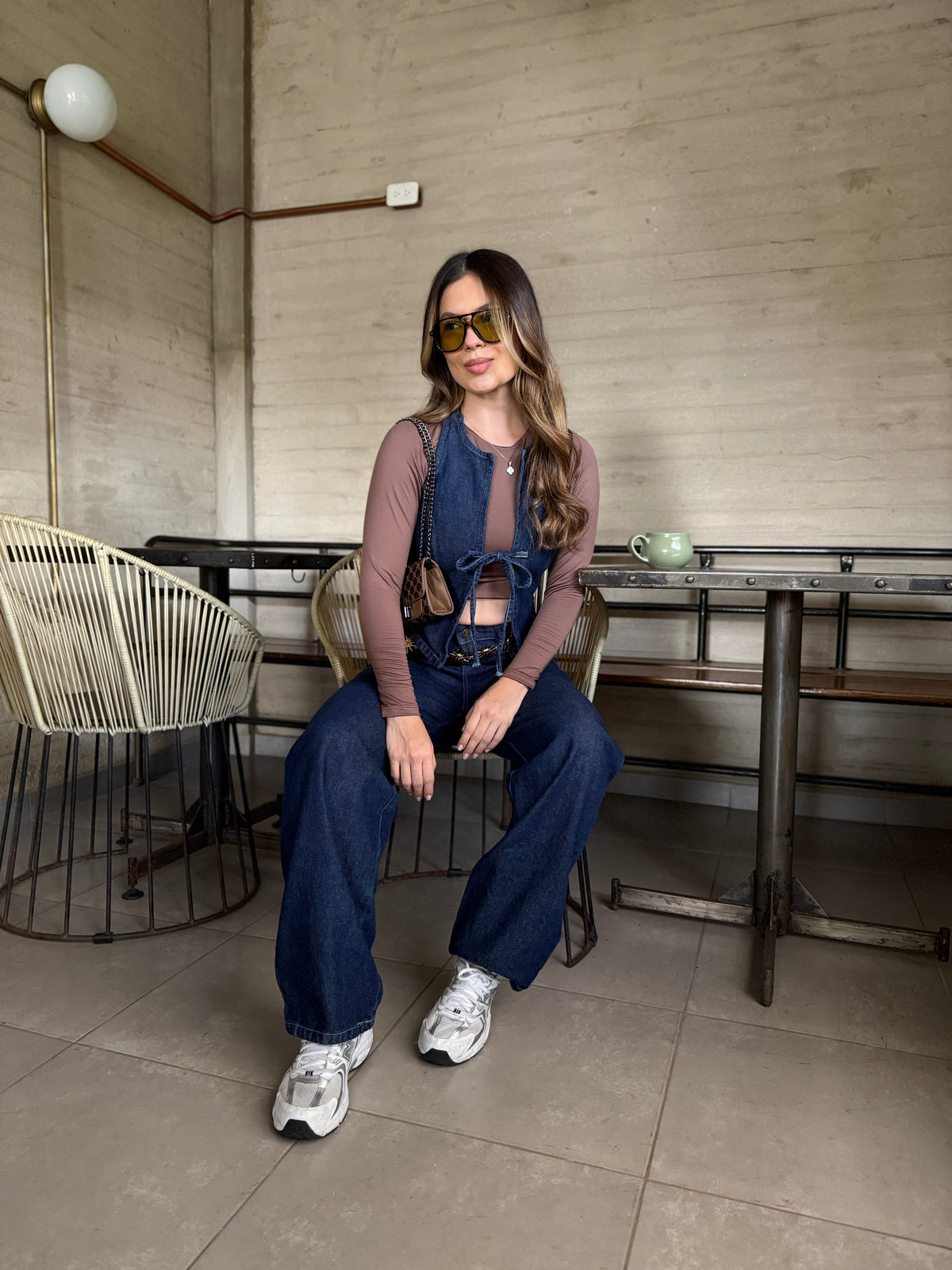 Top Chicago Denim Oscuro
