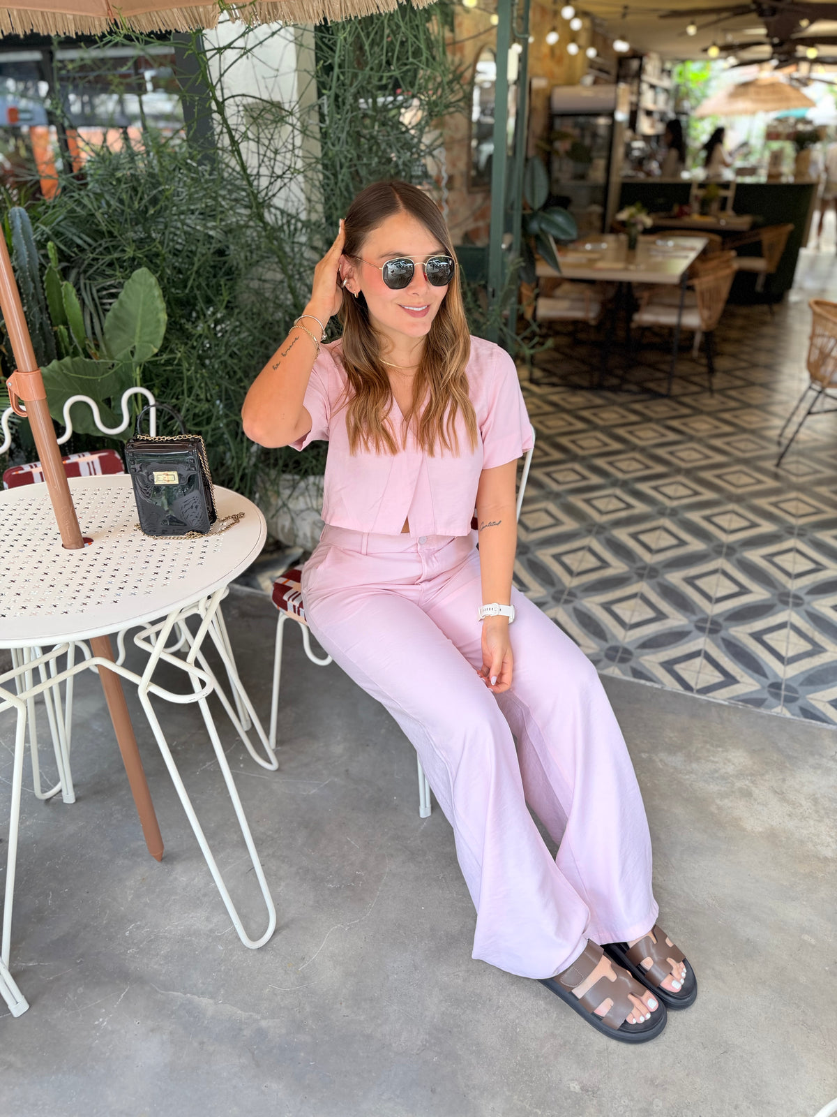 Blusa Tara Blanco Rosado