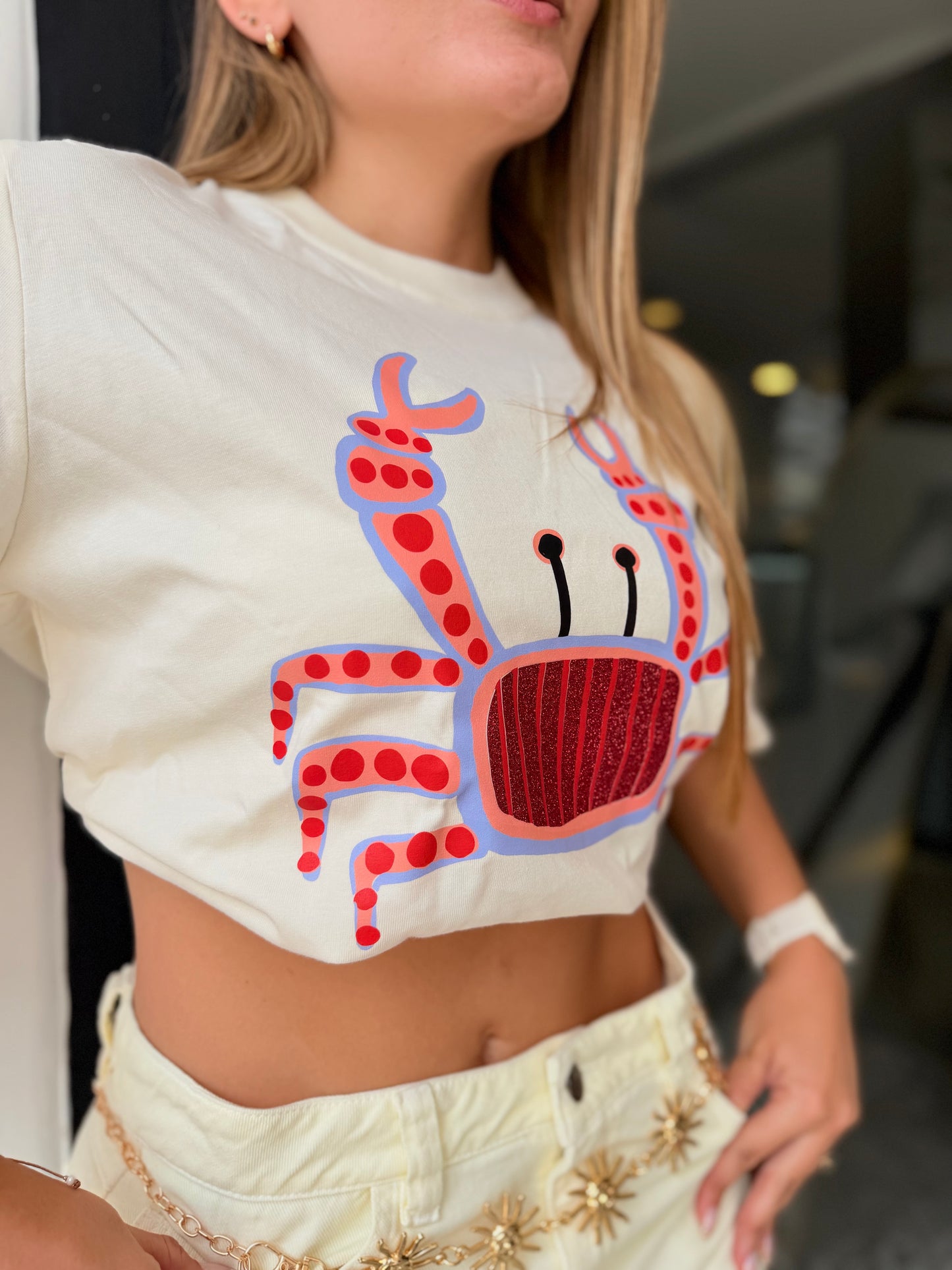 Camiseta Crema Cangrejo