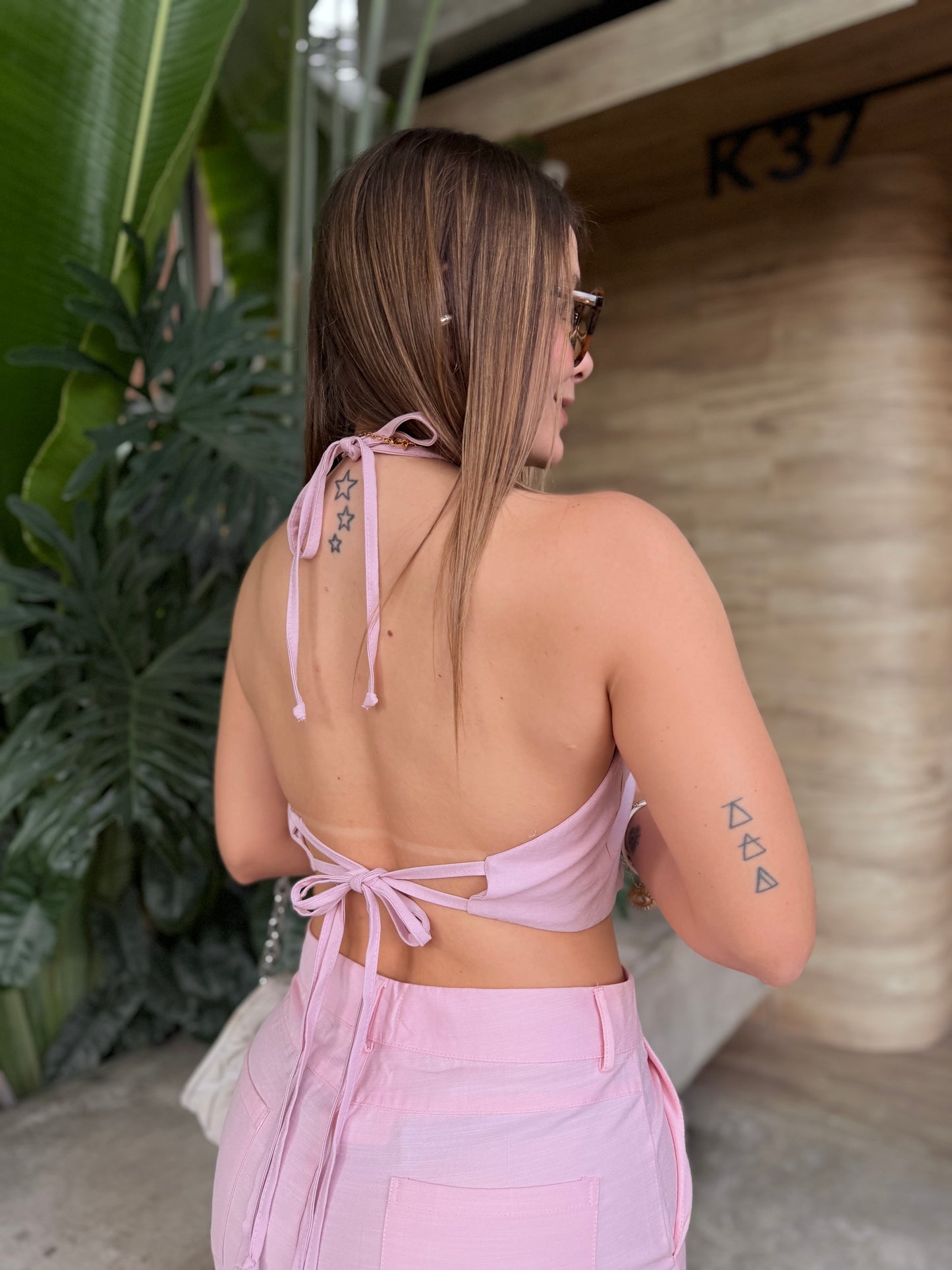 Top Delia Rosa