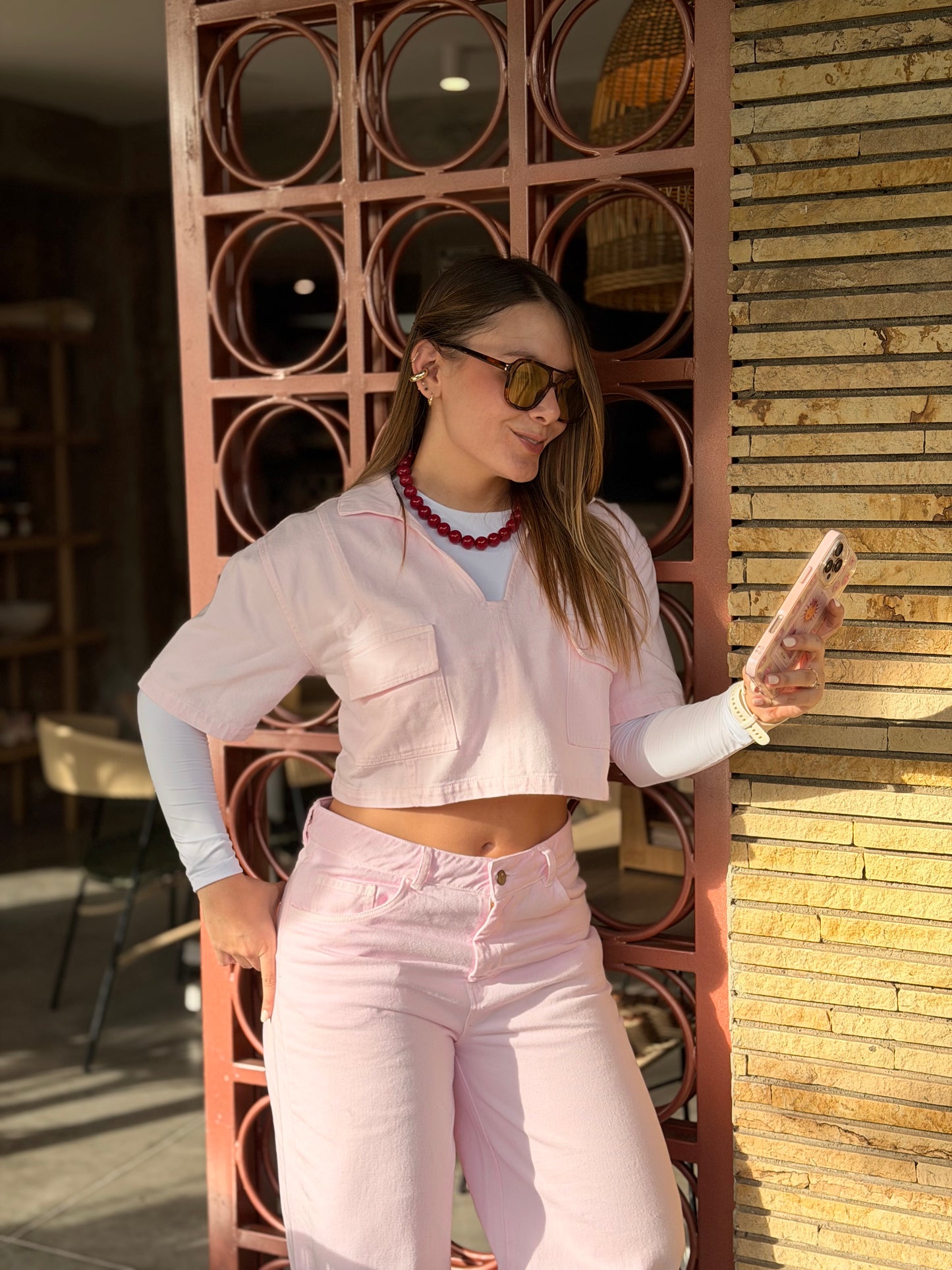Blusa Barbara Rosado