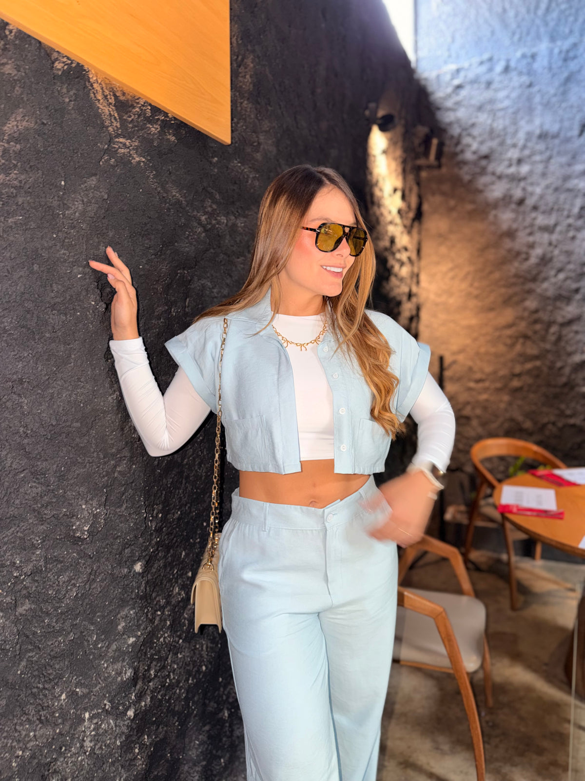 Chaleco Rigel Celeste