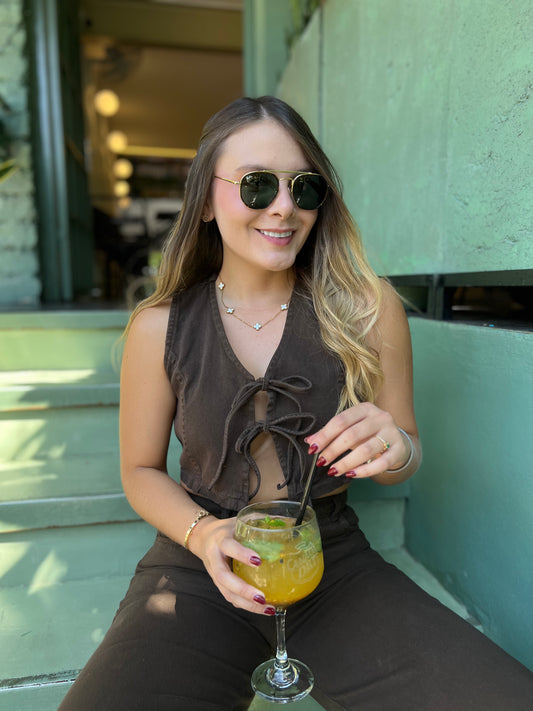 Top Melvi Denim Café