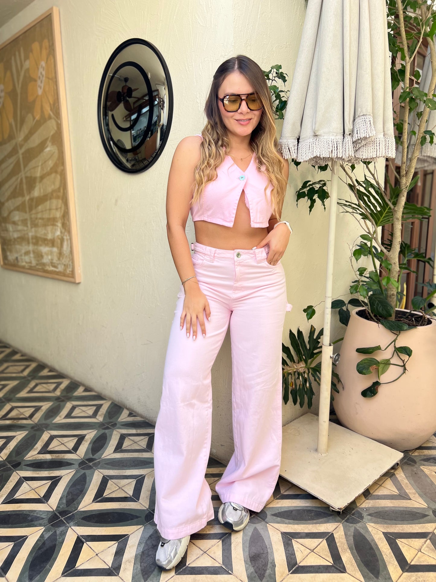 Pantalón Luna Rosa pastel