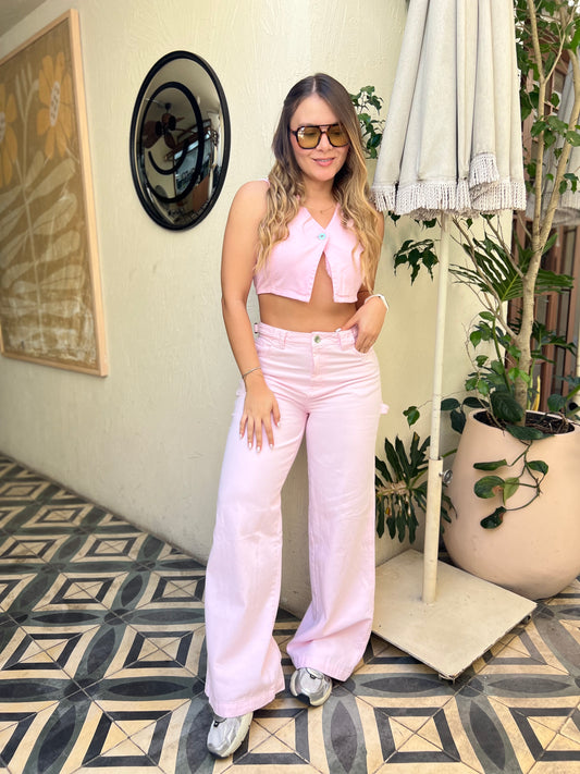 Pantalón Luna Rosa pastel