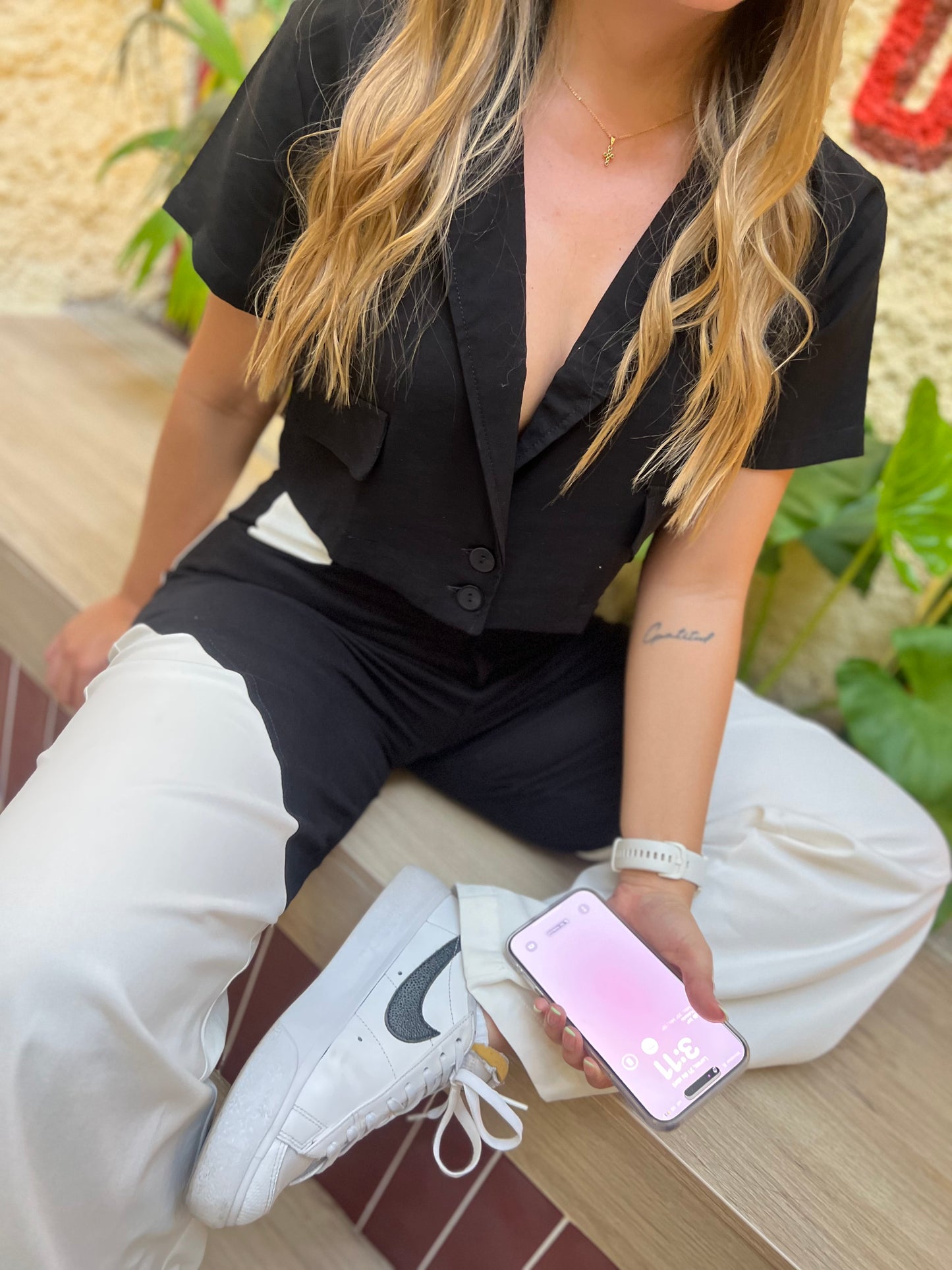 Pantalón Salma Negro-Blanco