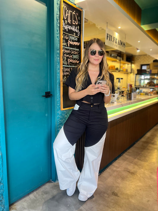 Pantalón Salma Negro-Blanco