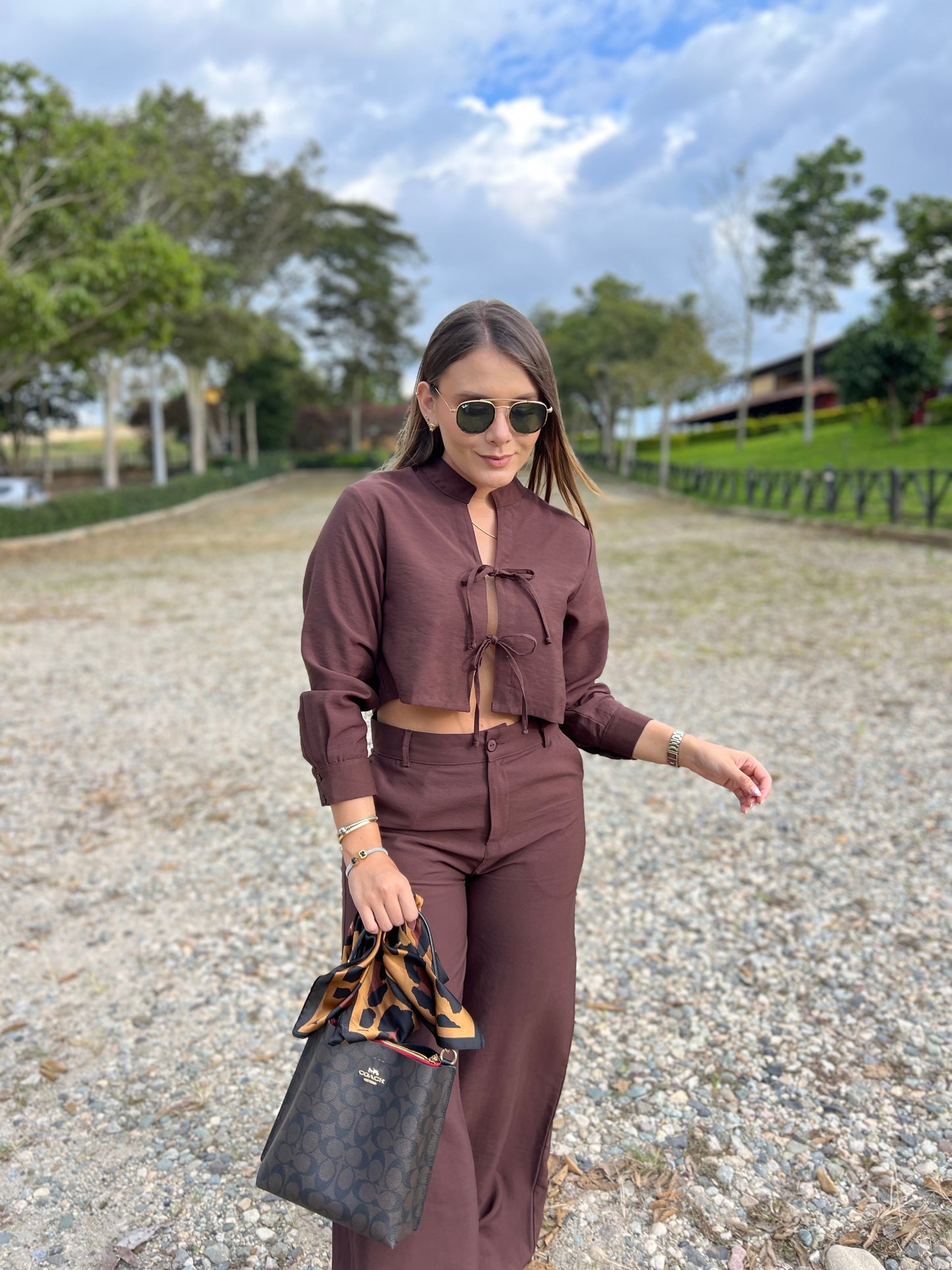 Blusa Amahia Café