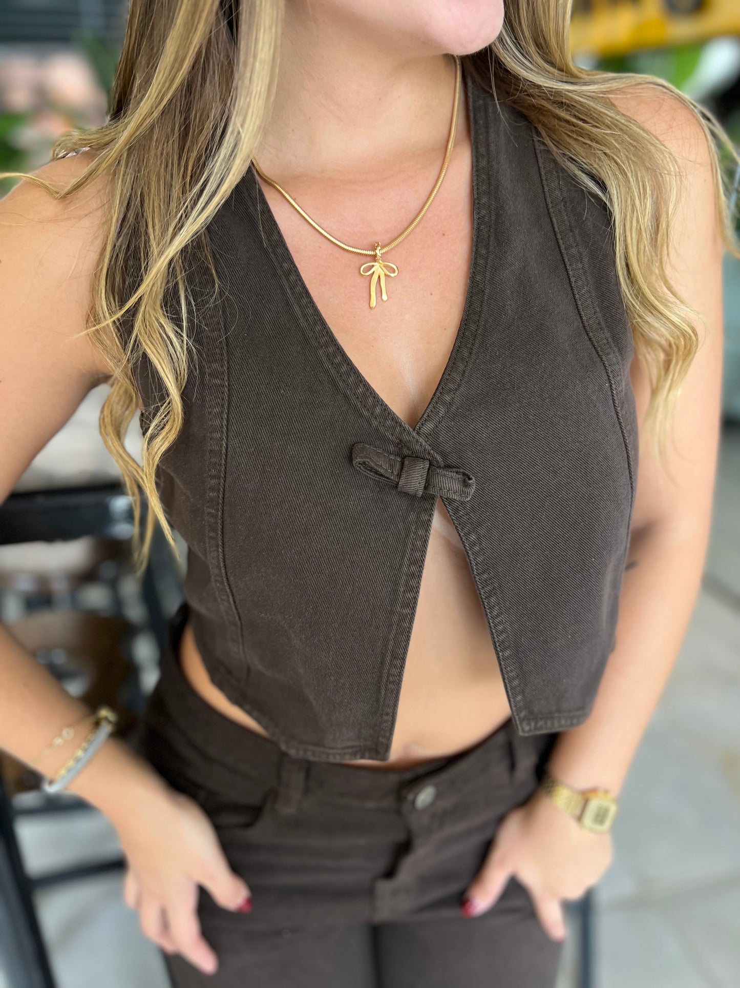 Top Emily Denim Cafe