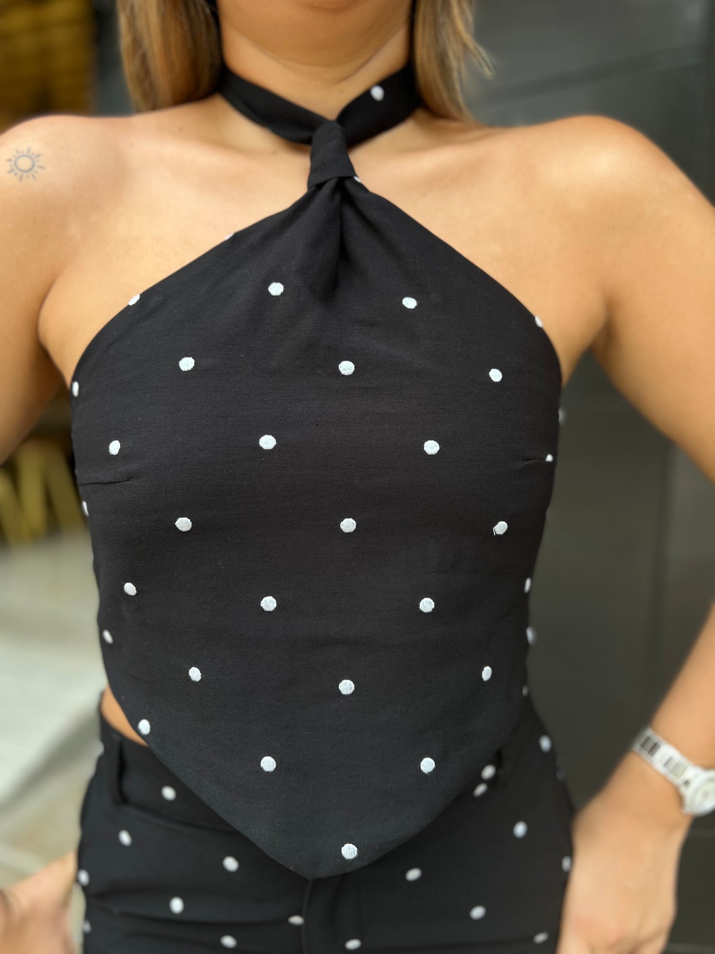 Blusa Maison Lunares Negro